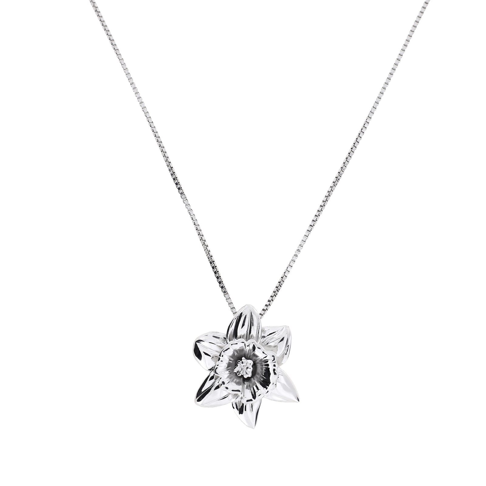 Daffodil March Birthday Flower Pendant