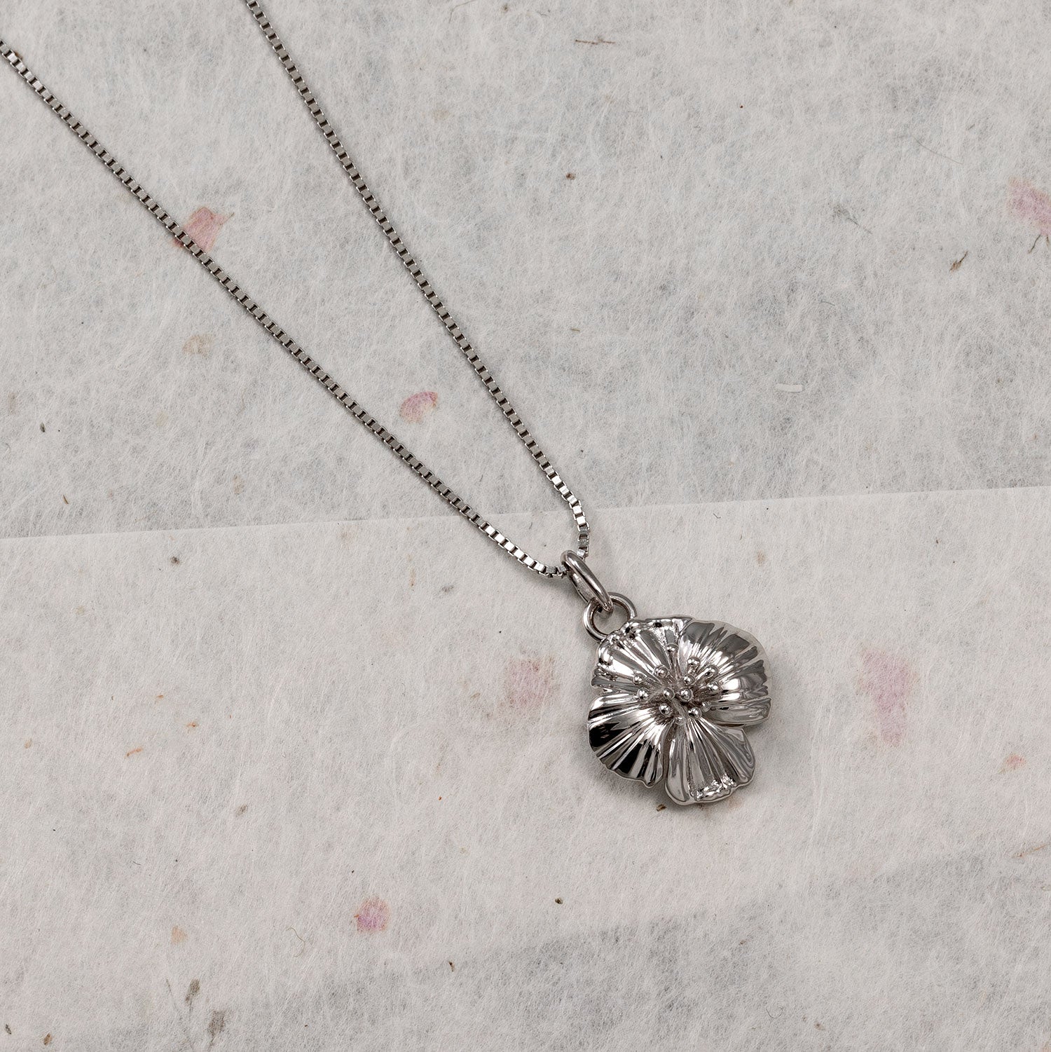 Silver Mini Poppy Pendant
