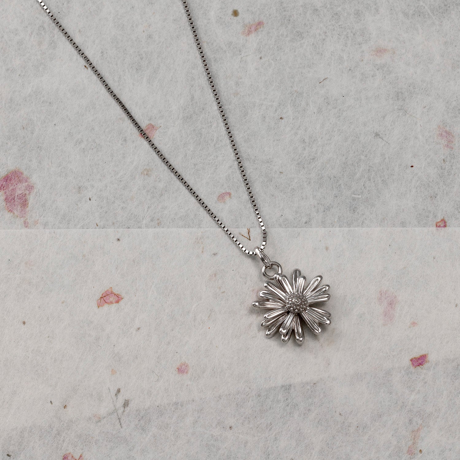 Silver Mini Michaelmas Daisy Pendant