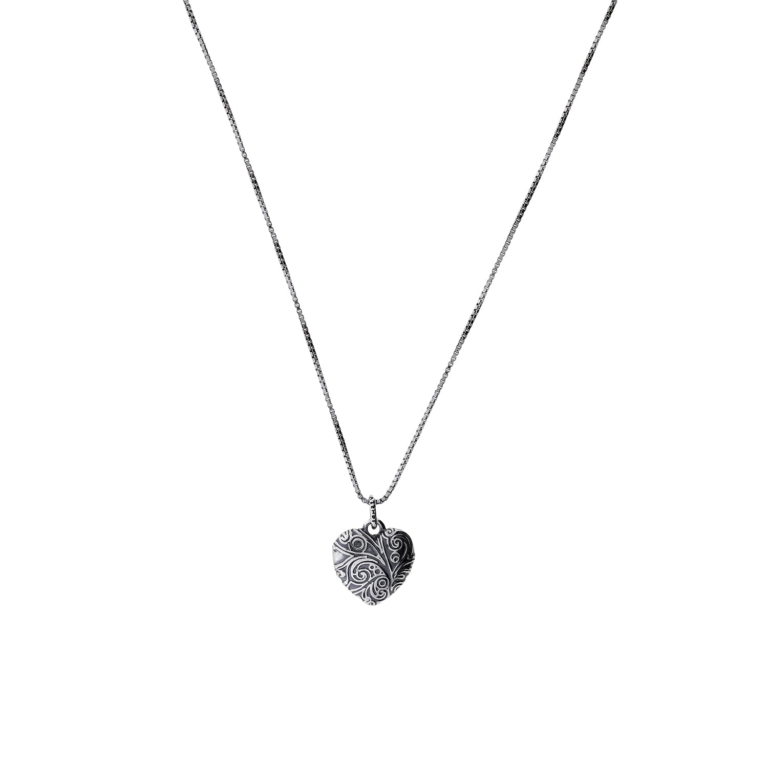 Silver Filigree Heart Pendant