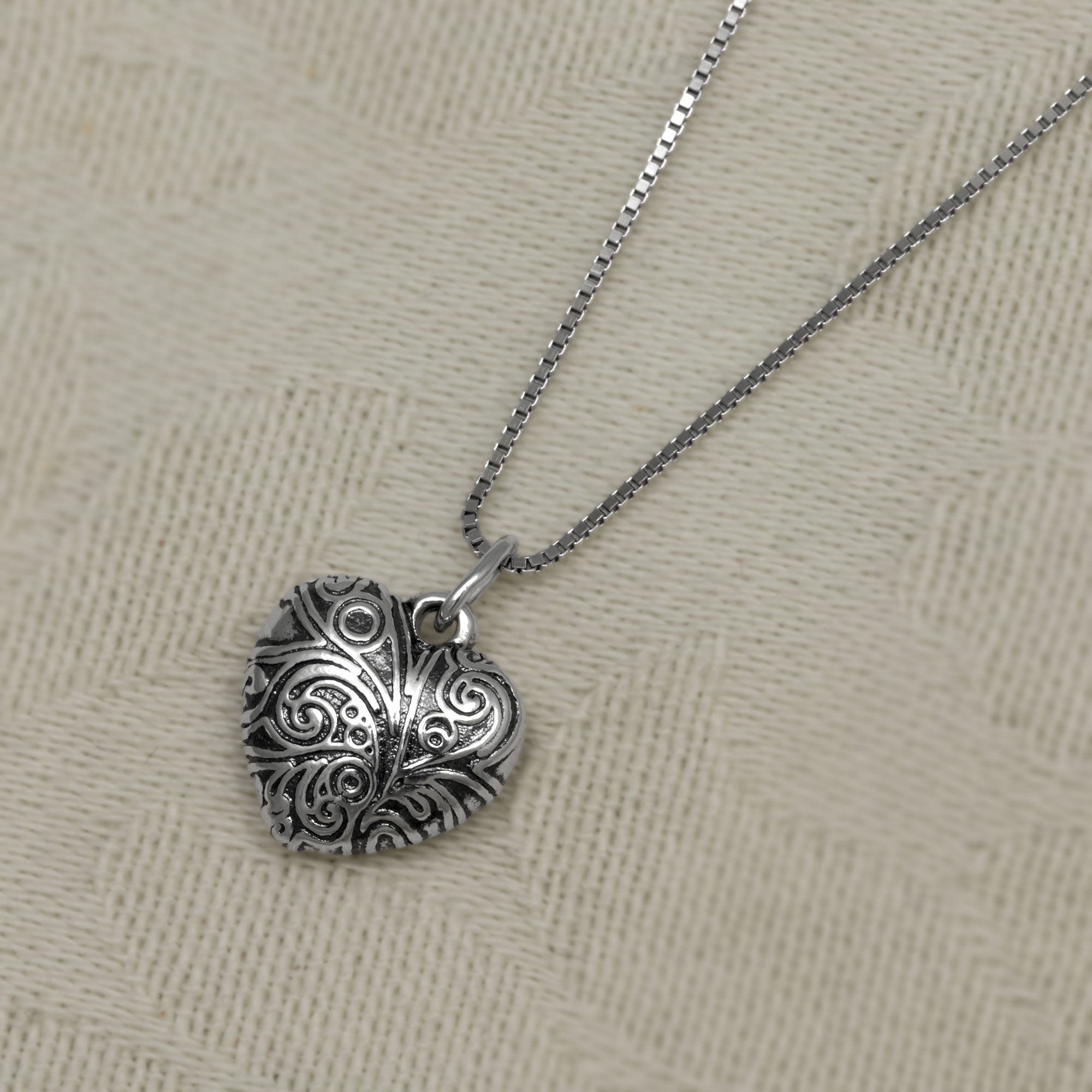 Silver Filigree Heart Pendant