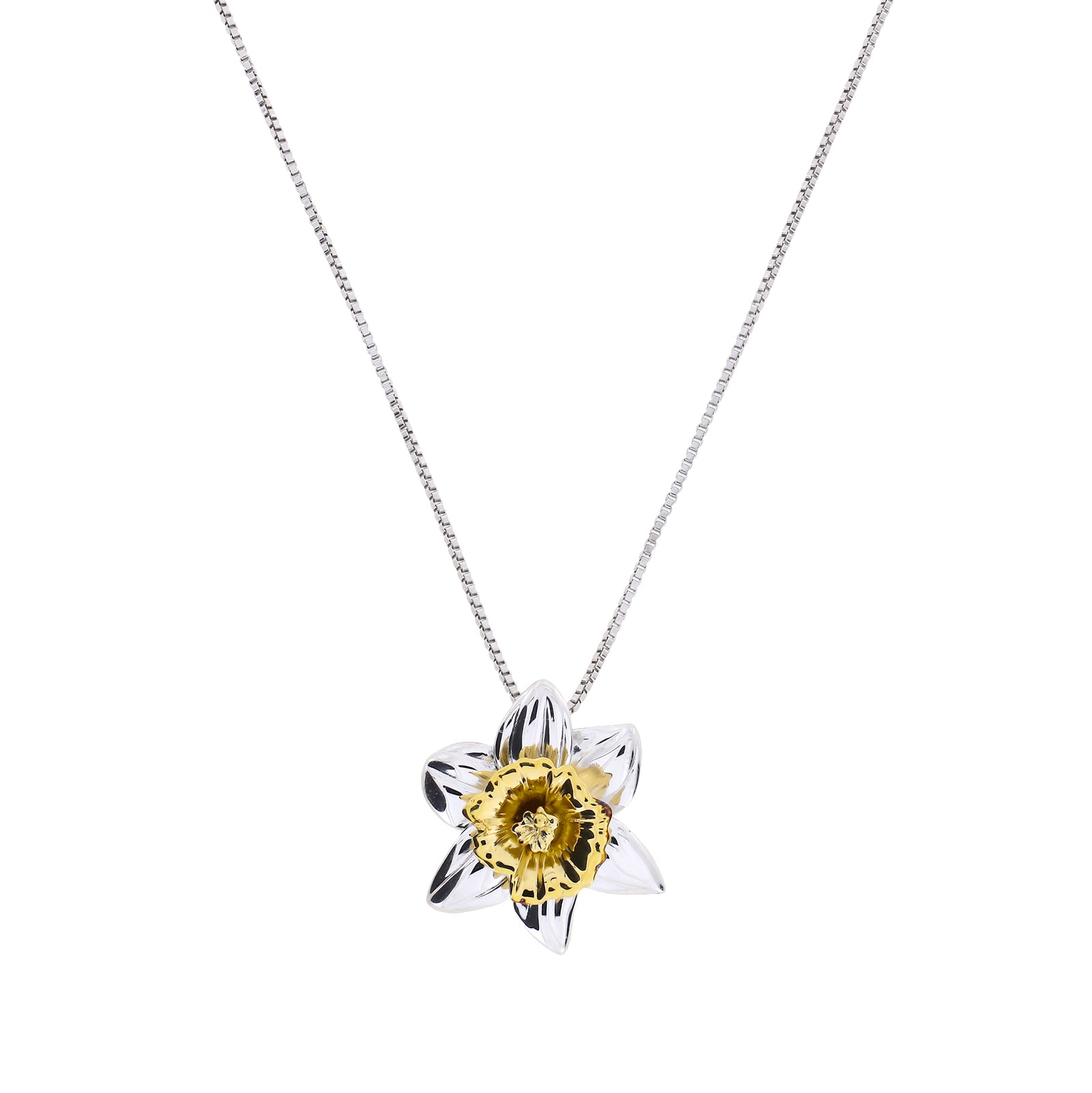 Daffodil March Birthday Flower Pendant
