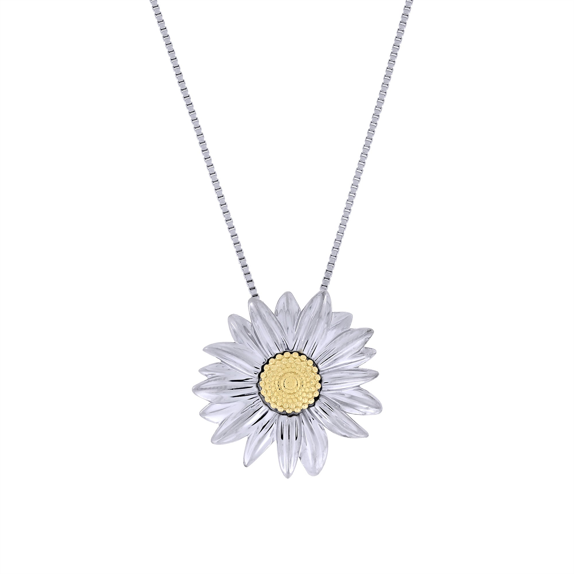 Marigold October Birthday Flower Pendant