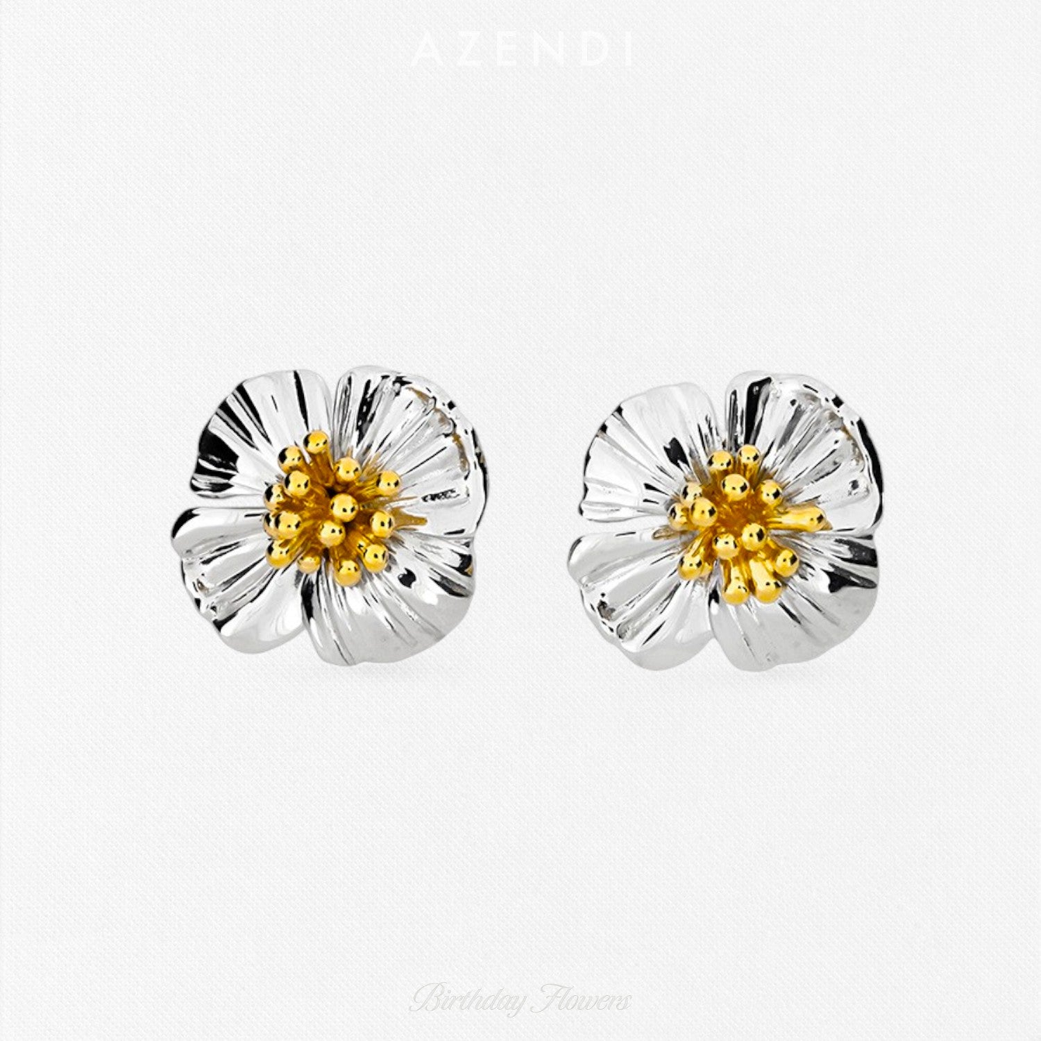 Poppy August Birthday Flower Earrings