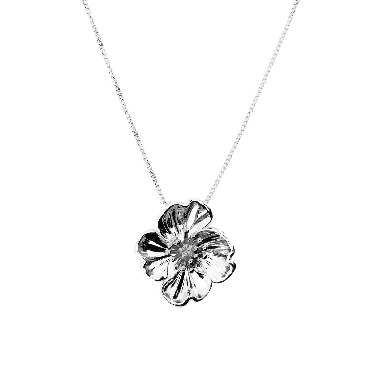 Primrose February Birthday Flower Pendant