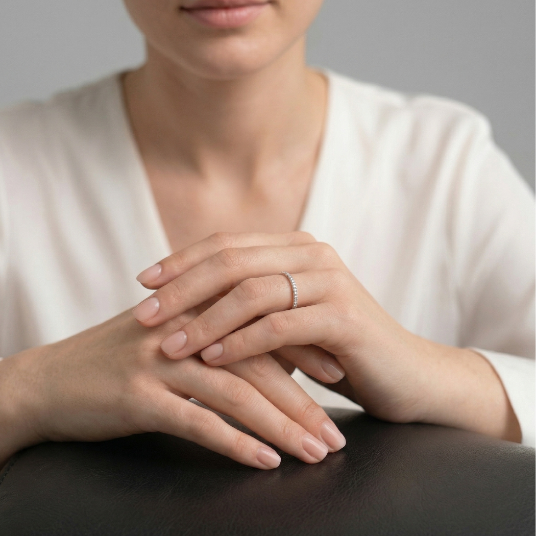 Pavé Eternity Ring - Silver