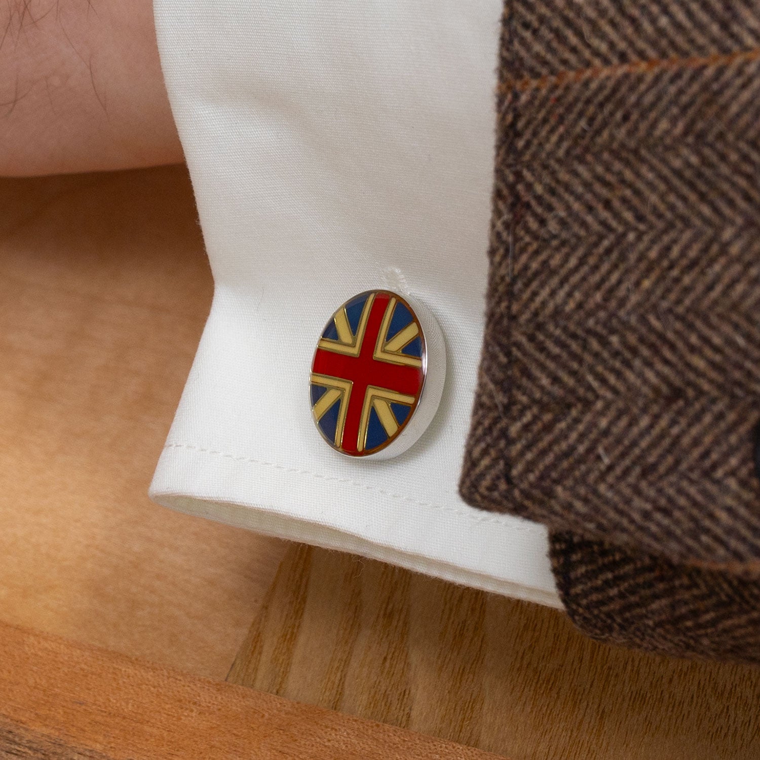 Union Jack Round Cufflinks