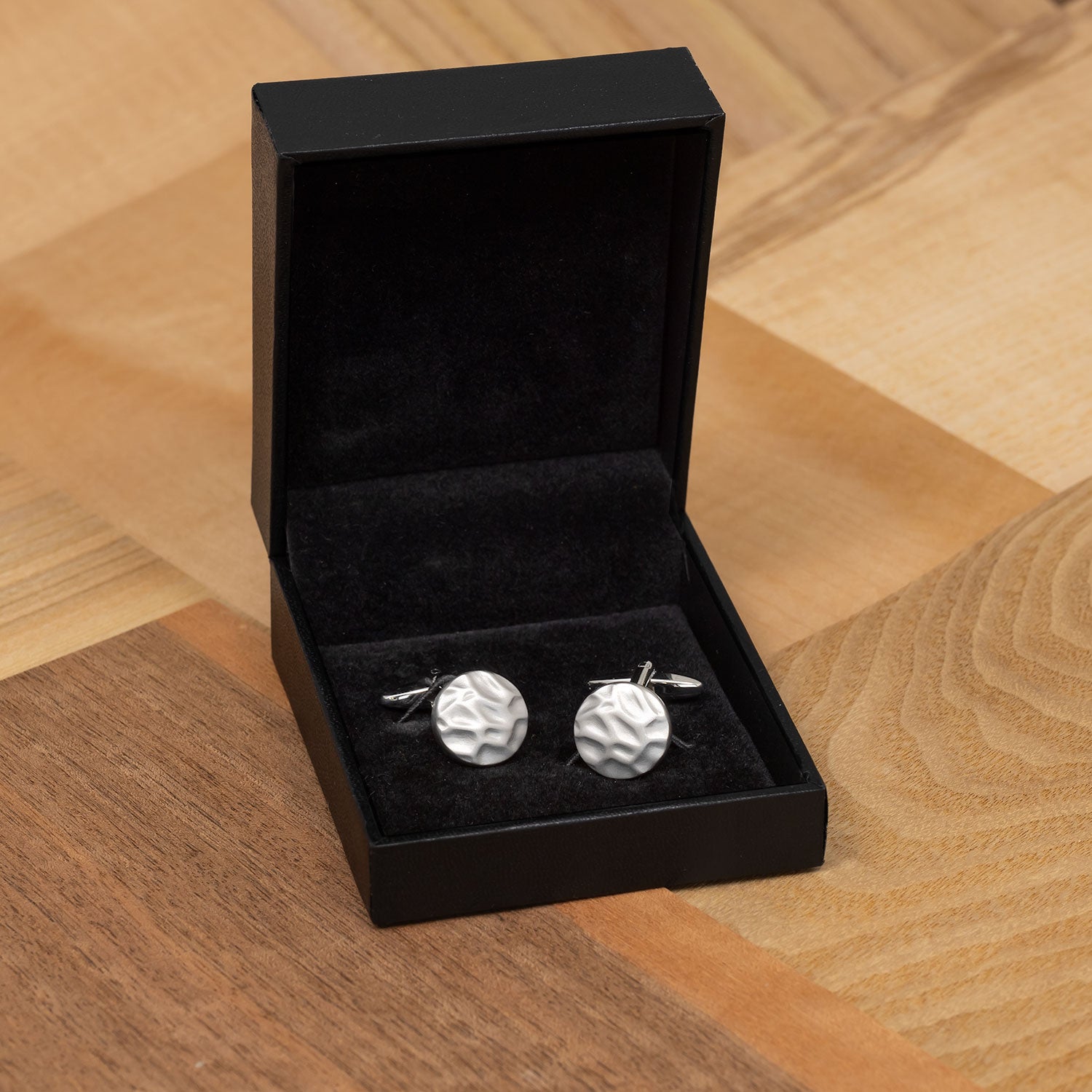 Steel Hammered Cufflinks