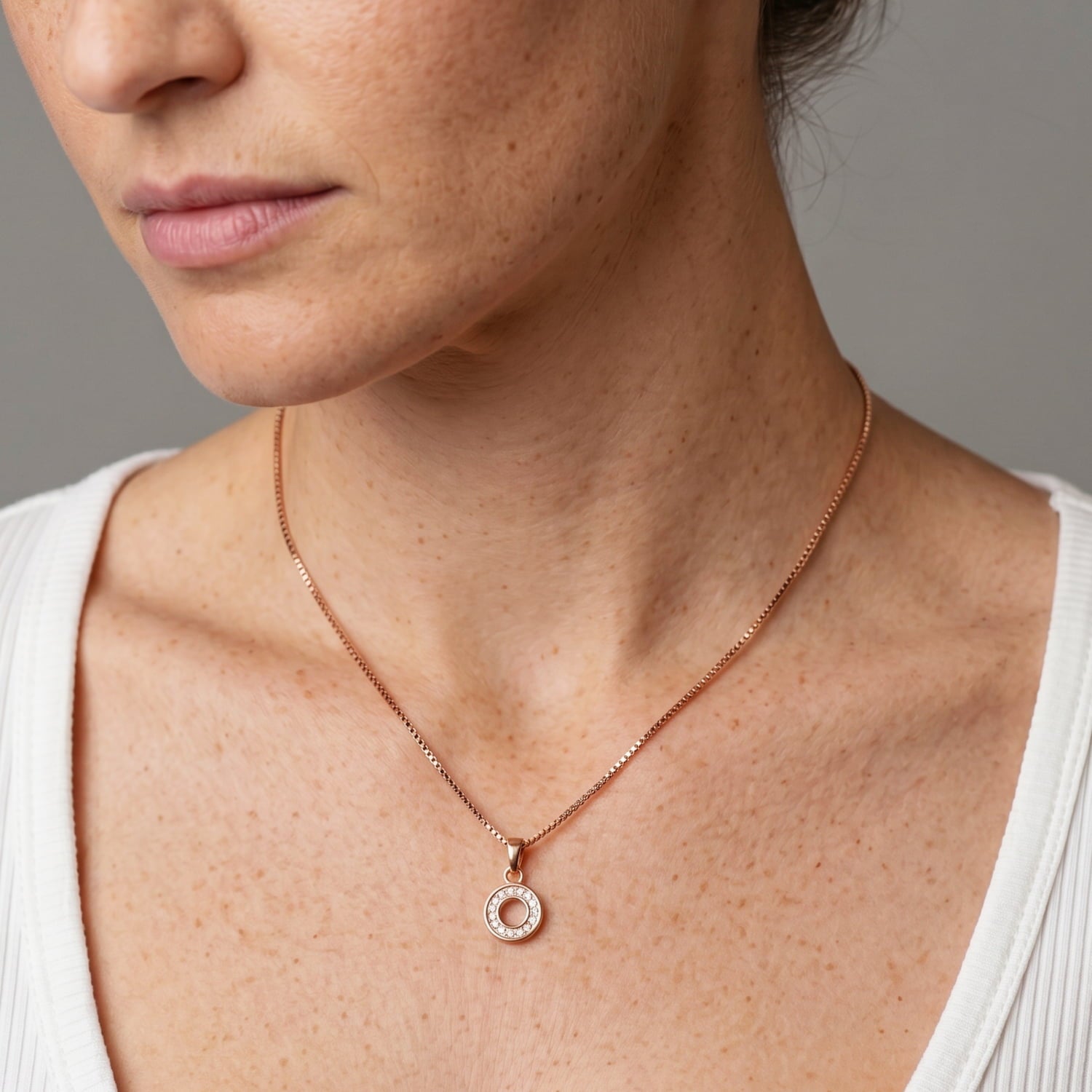 Pavé Open Circle Pendant