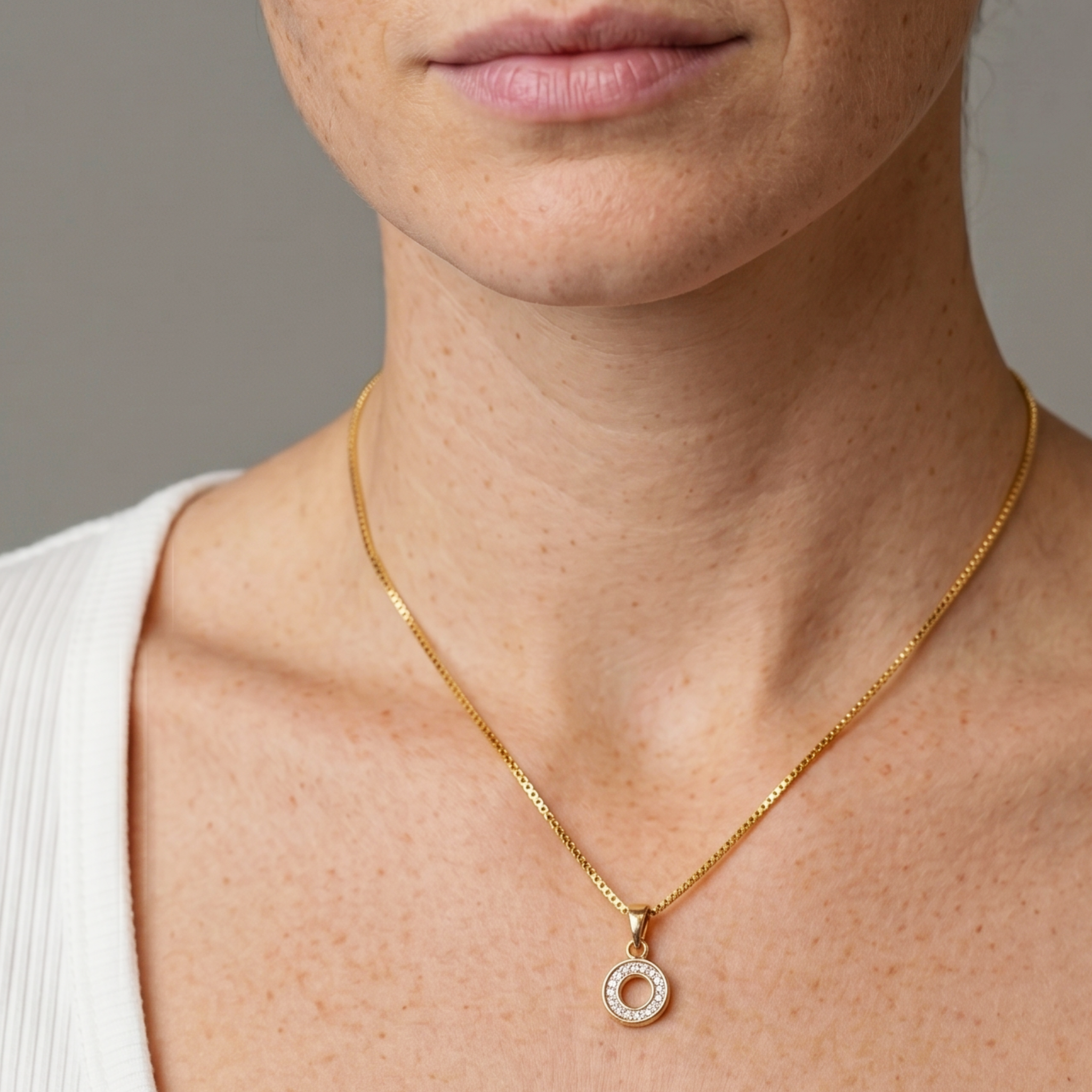 Pavé Open Circle Pendant
