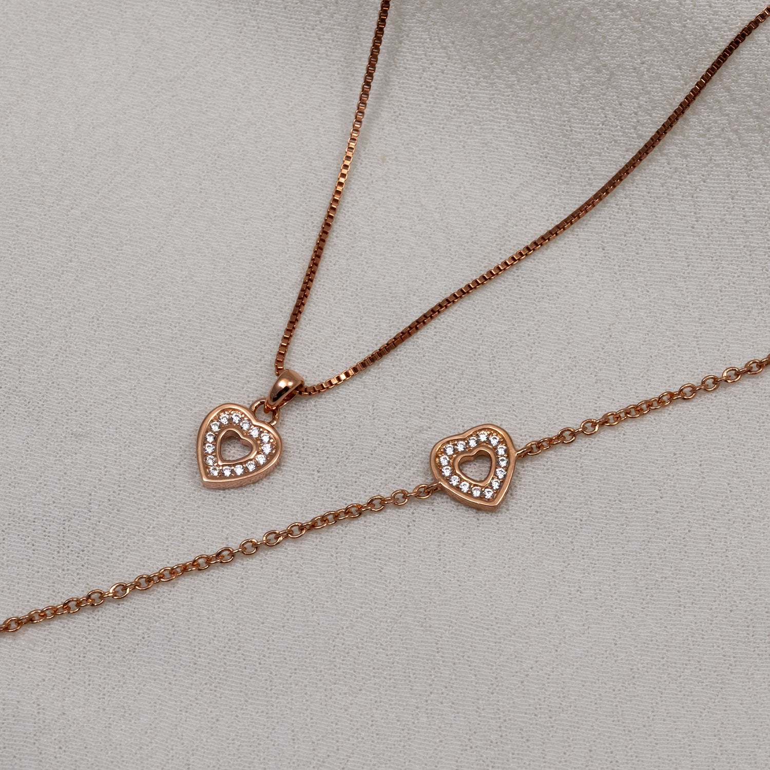 Pavé Open Heart Pendant
