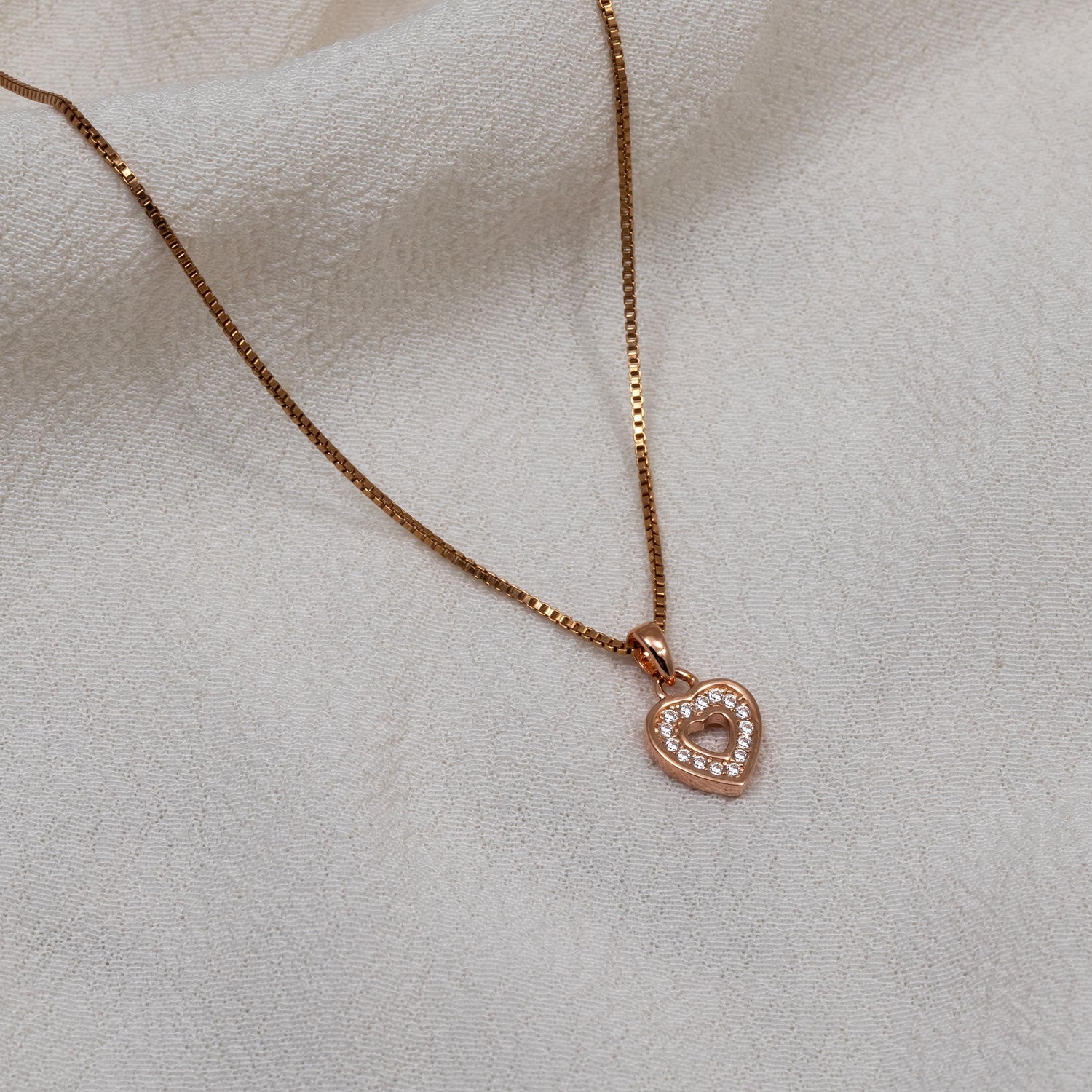 Pavé Open Heart Pendant