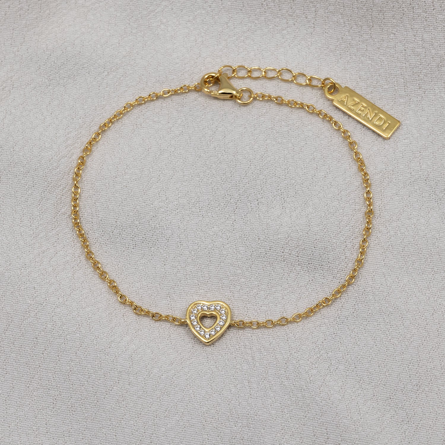 Pavé Open Heart Bracelet
