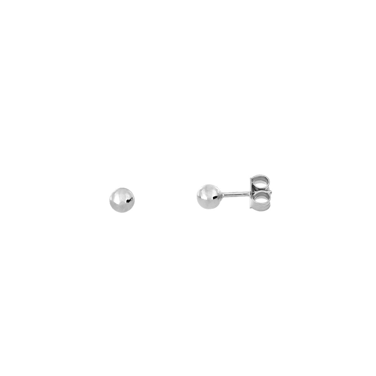 Sterling Silver Ball Sphere Stud