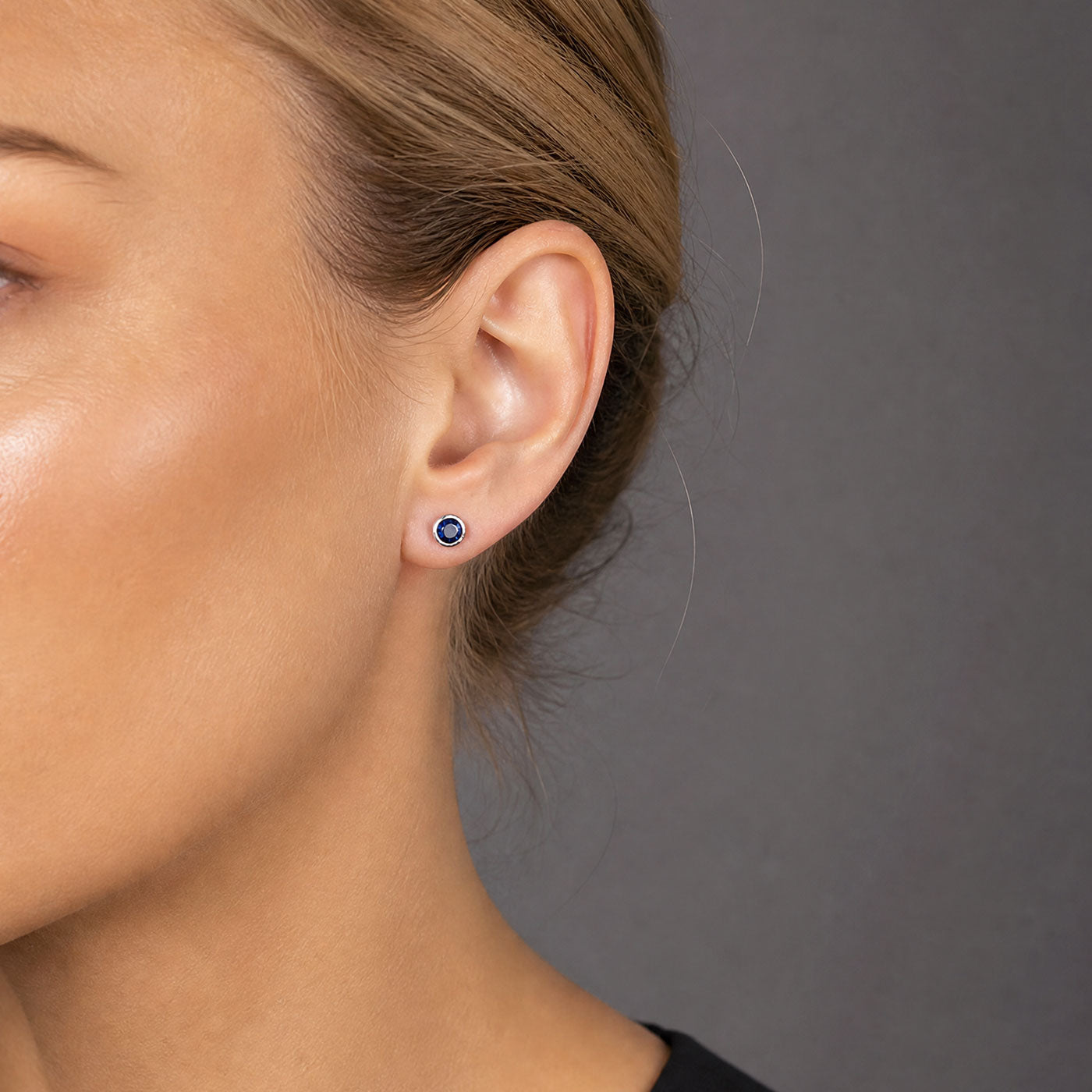 September Birthstone Earrings - Blue Spinel