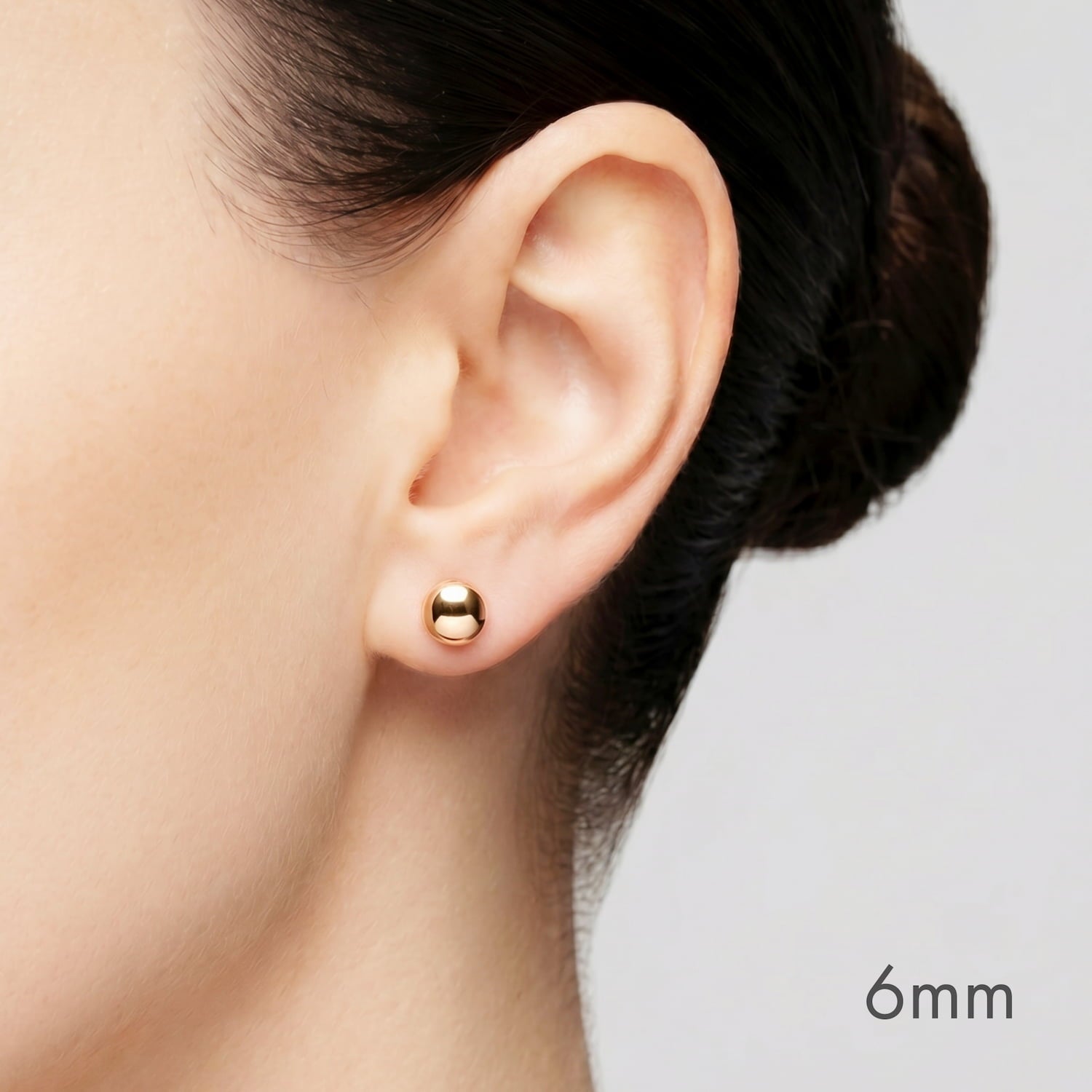 Double Curved Button Stud Earrings - Rose Gold Vermeil