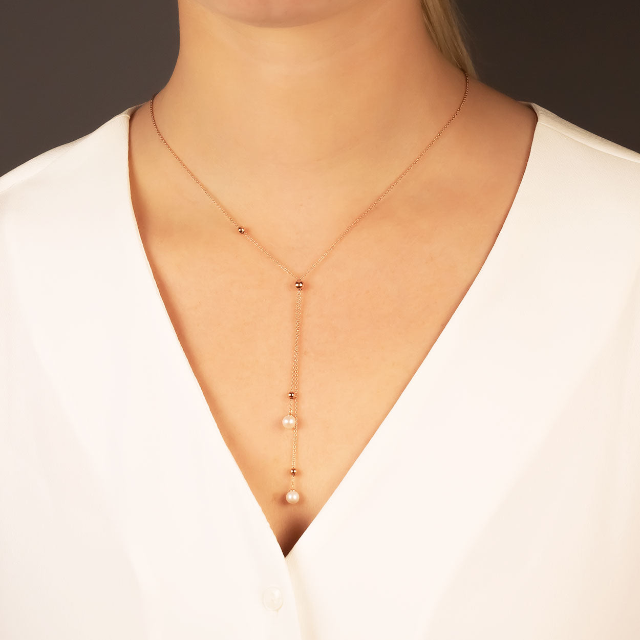 Tribeca Pearl & Silver Bead Adjuster Necklace