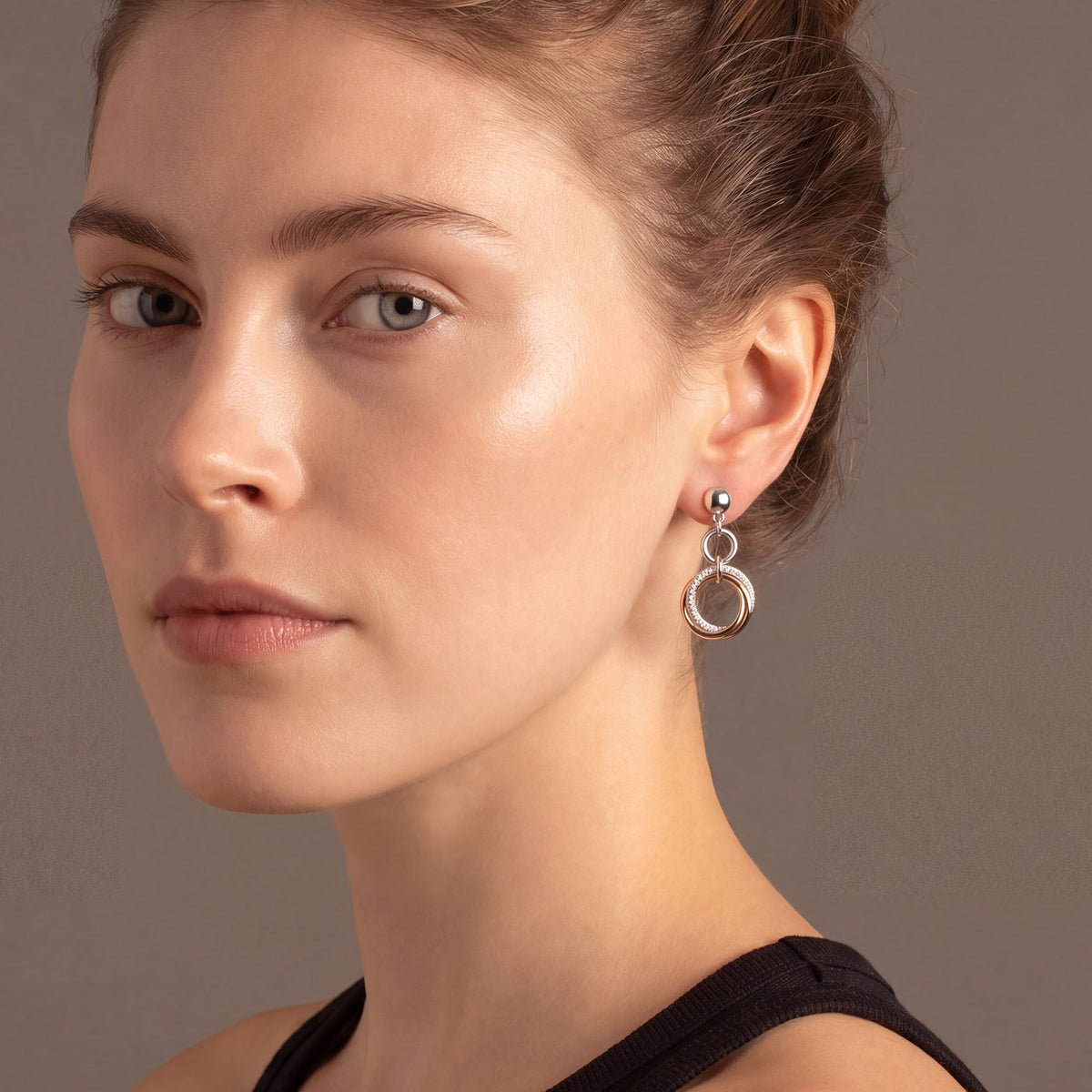 Entangled Love Knot Drop Earring - With Pavé