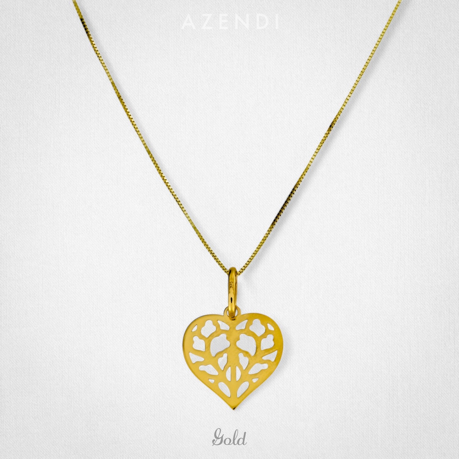 9 Carat Yellow Gold Heart of Yorkshire Pendant