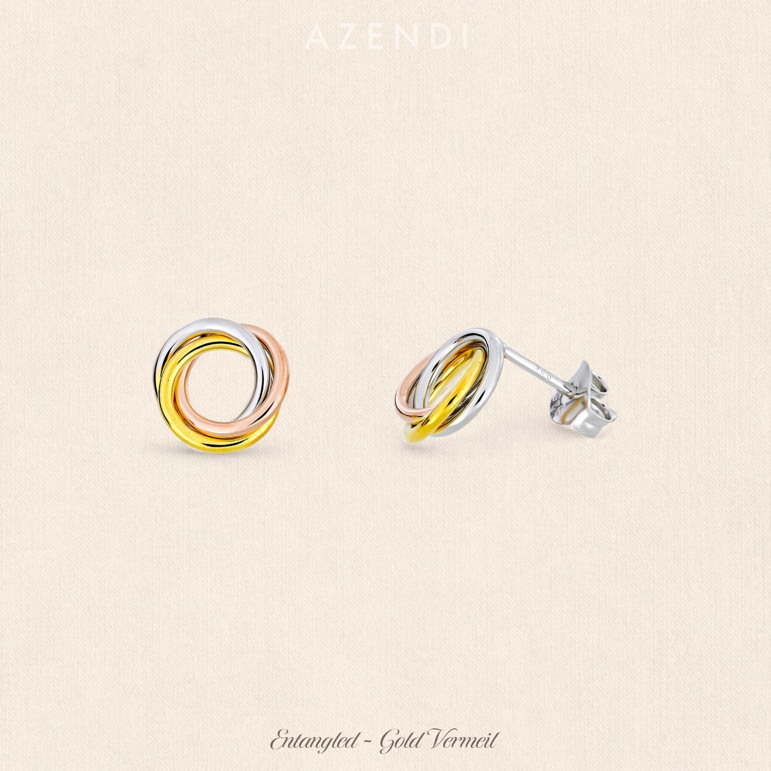 Entangled Love Knot Stud Earrings