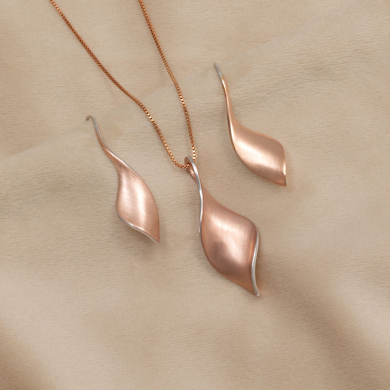 Rose Gold Vermeil Twist Drop Earrings