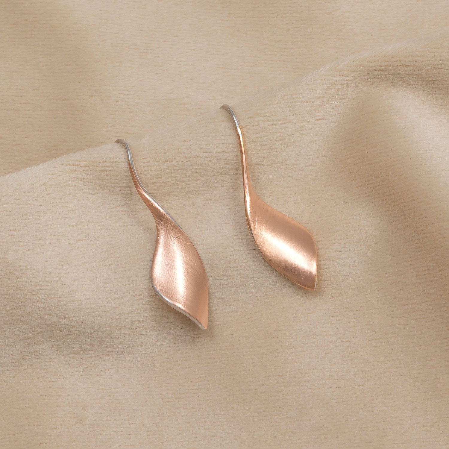 Rose Gold Vermeil Twist Drop Earrings