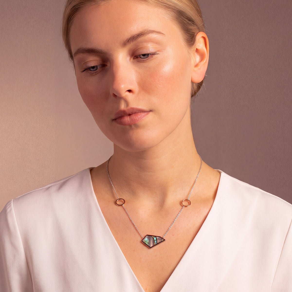 Abalone Pinnacle T-Bar Necklace