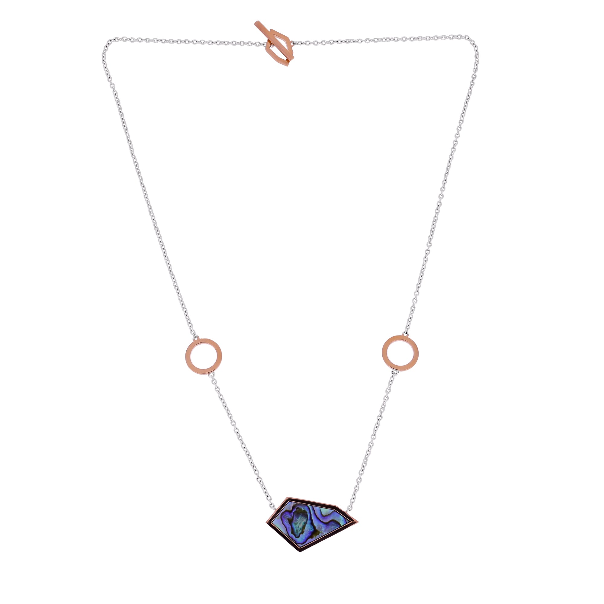 Abalone Pinnacle T-Bar Necklace