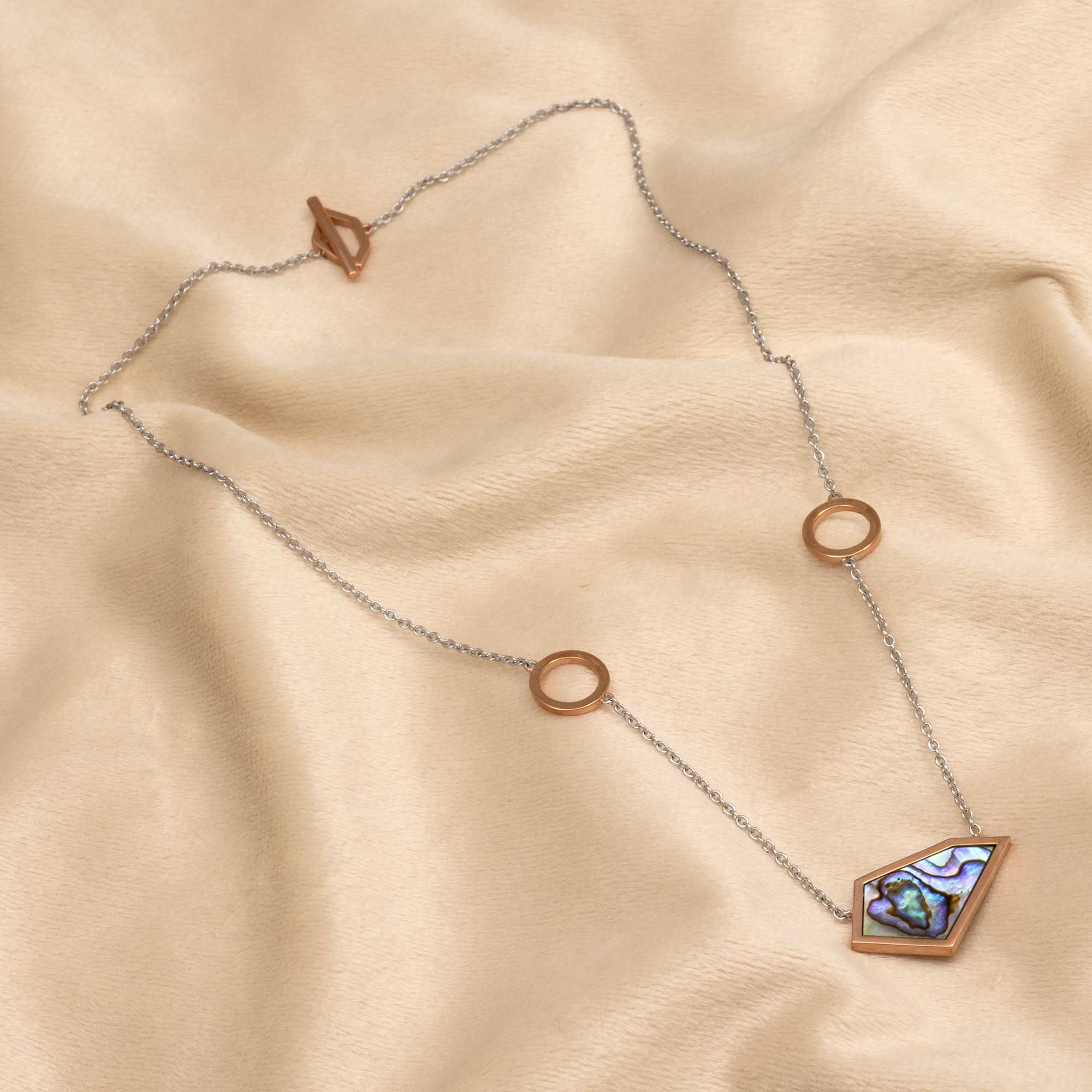 Abalone Pinnacle T-Bar Necklace