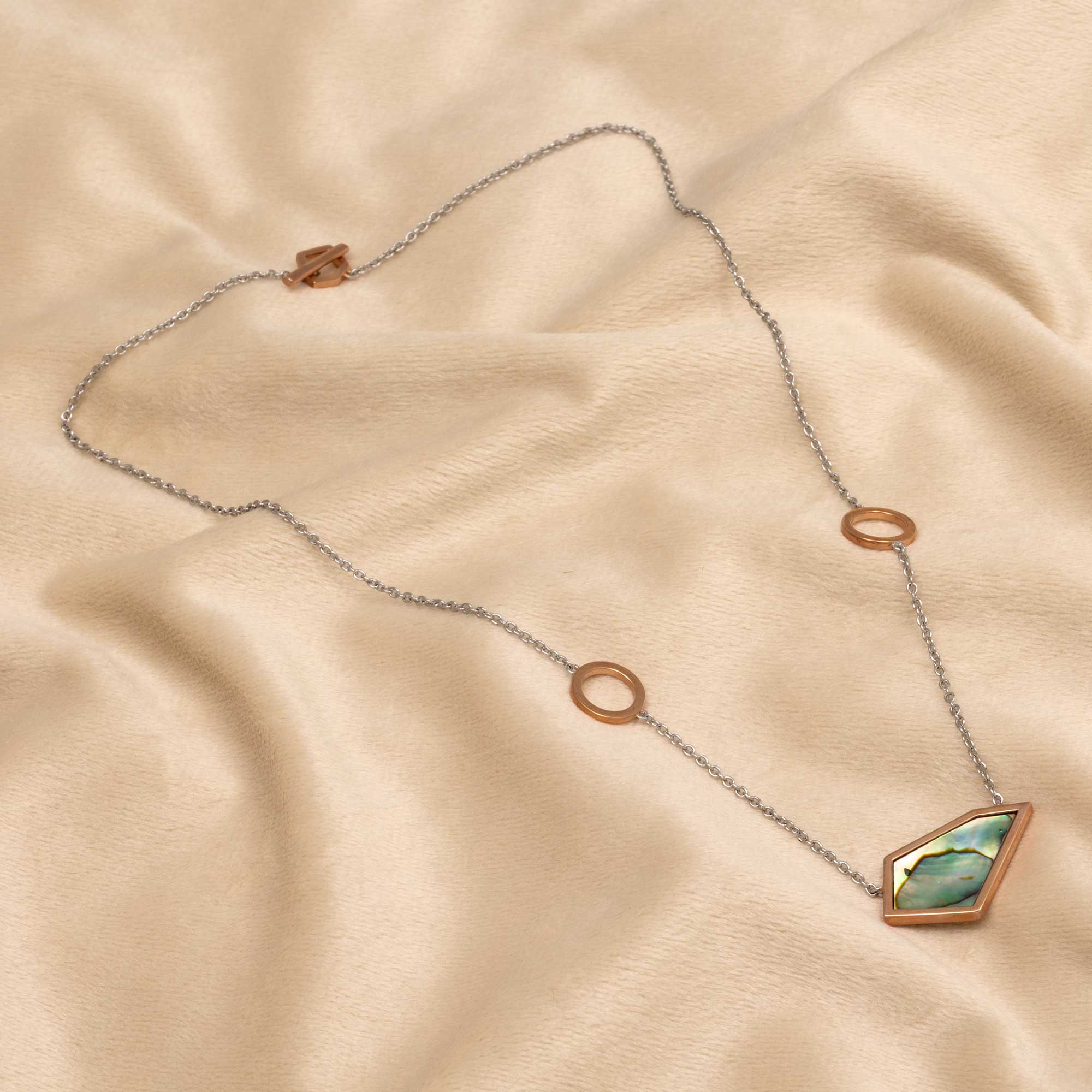 Abalone Pinnacle T-Bar Necklace