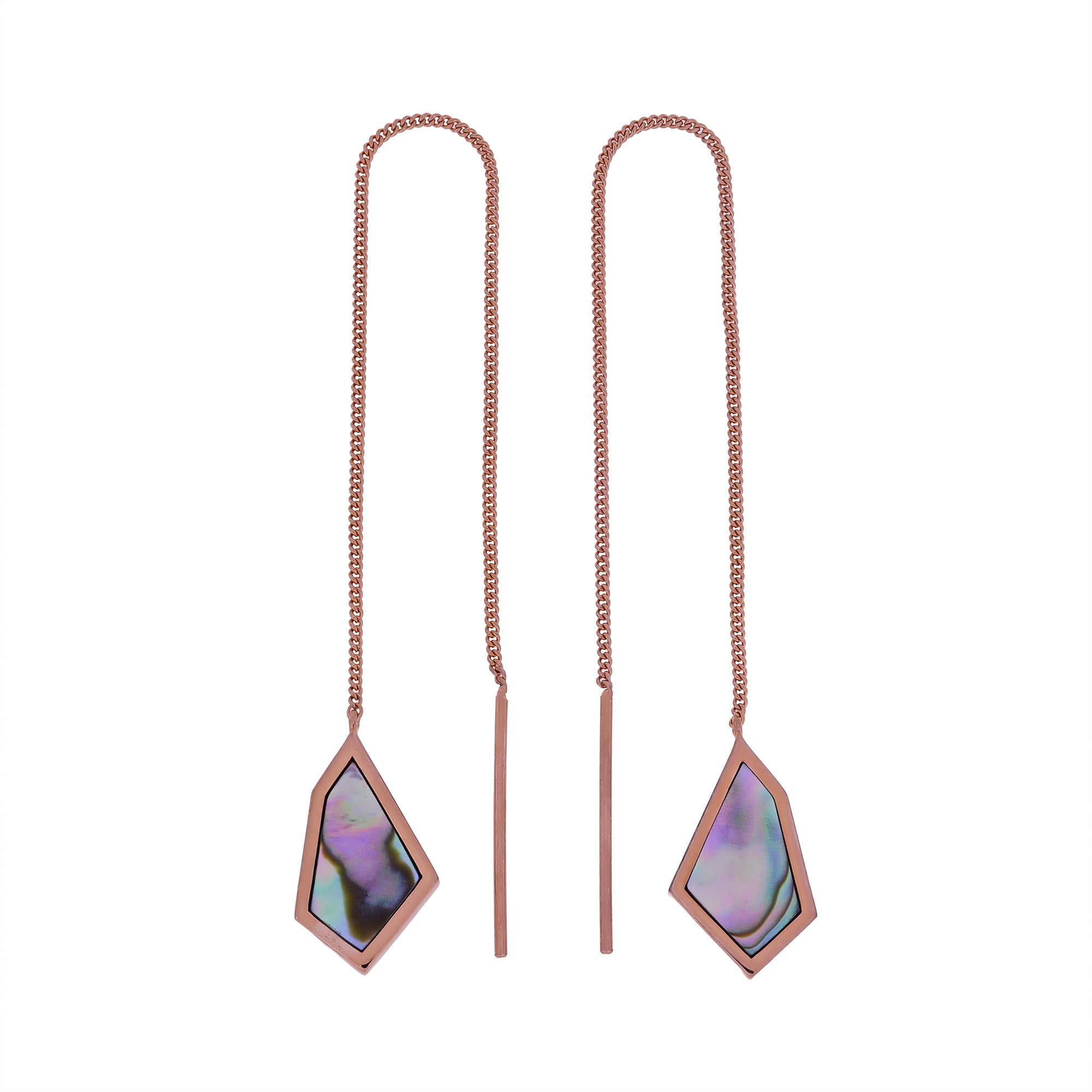 Abalone Pinnacle Threader Earrings