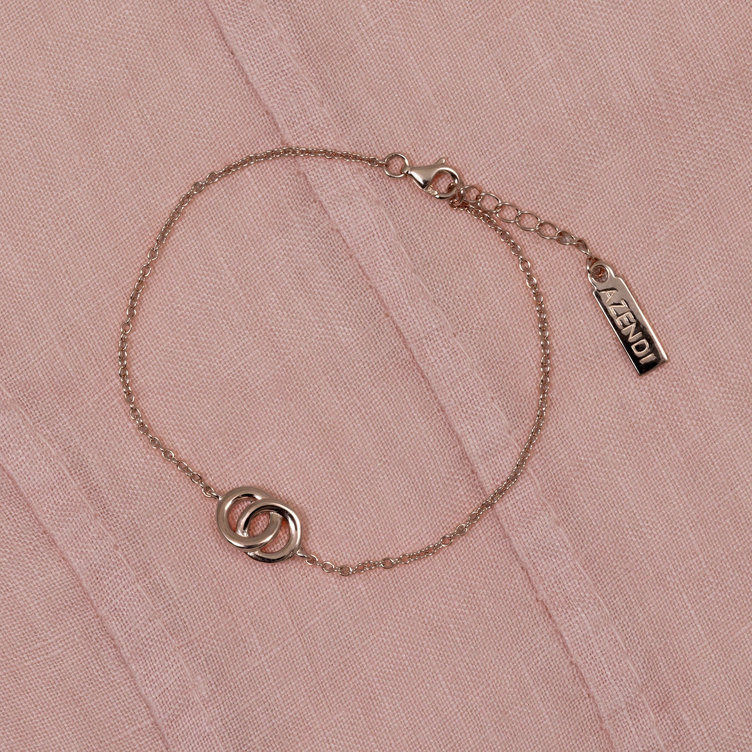 Rose Gold Vermeil Interlocking Circles Bracelet