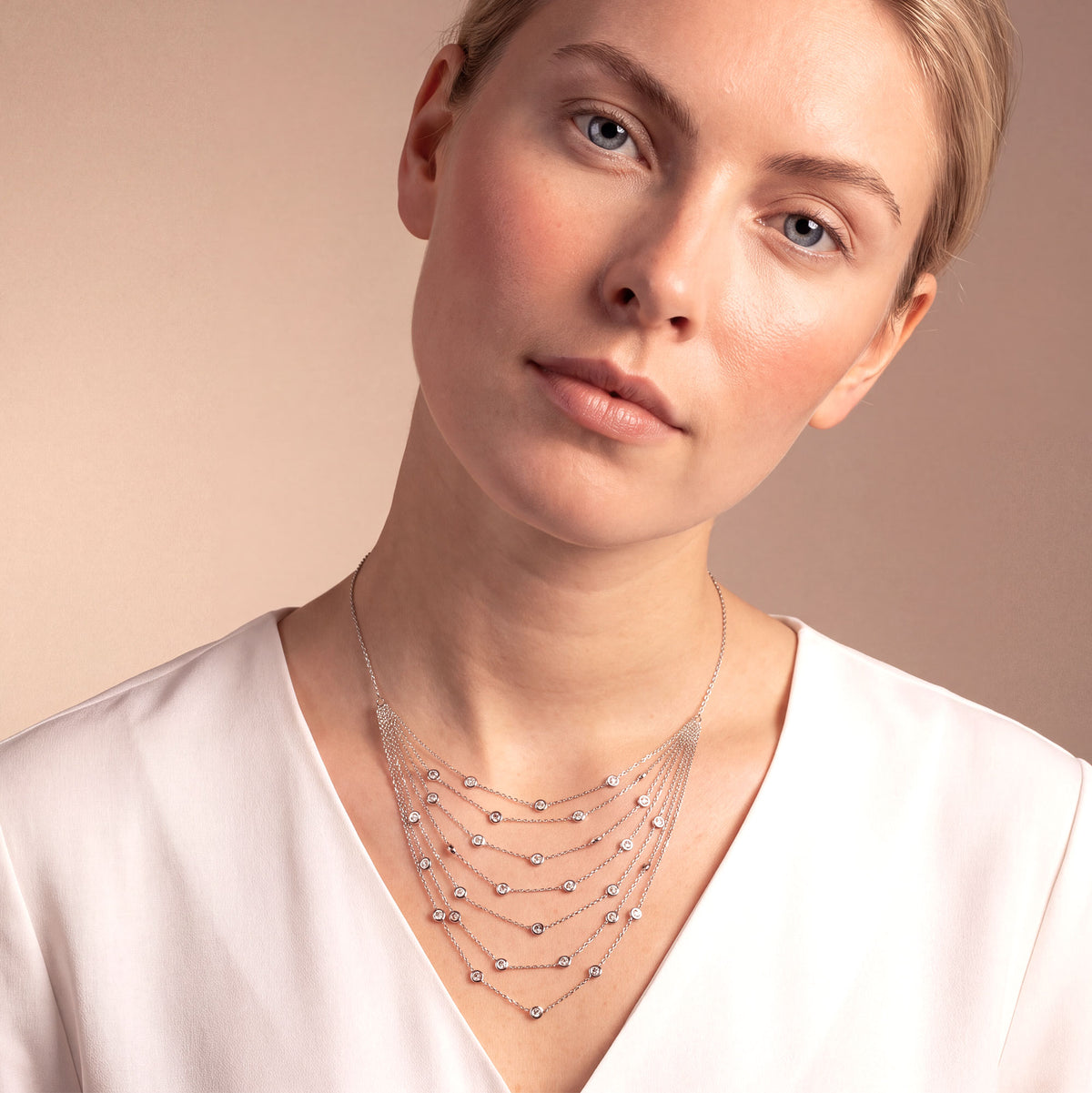 Seven Layer Sparkling Necklace