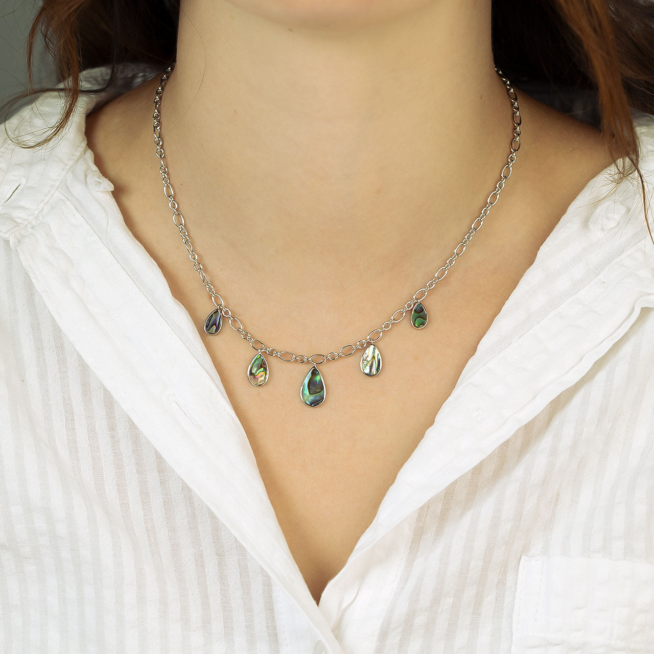 Abalone Teardrops Necklace