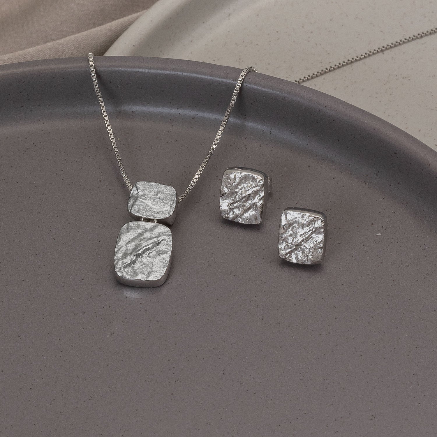 Malham Cove Rectangle Studs