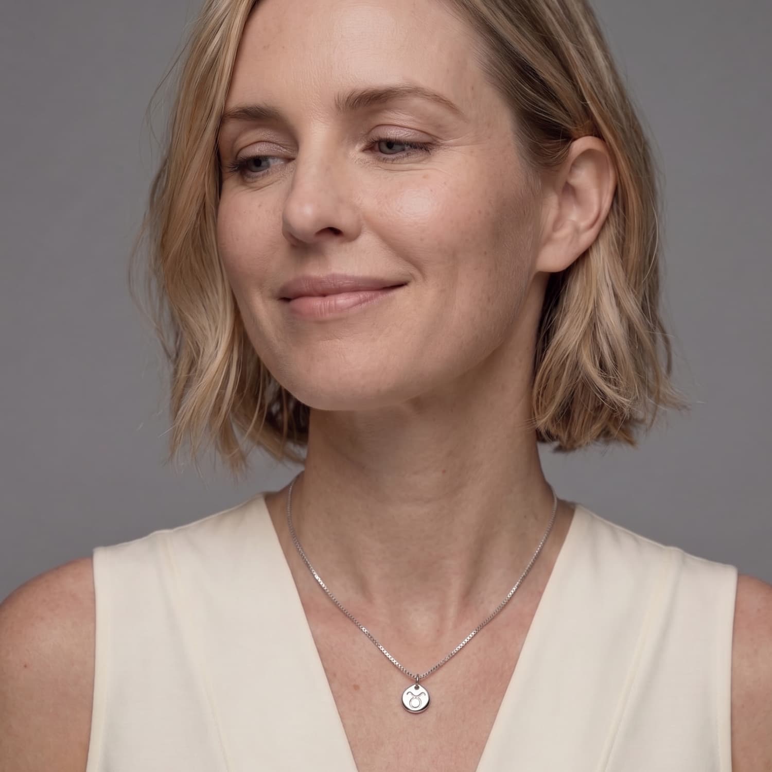 Silver Taurus Zodiac Pendant