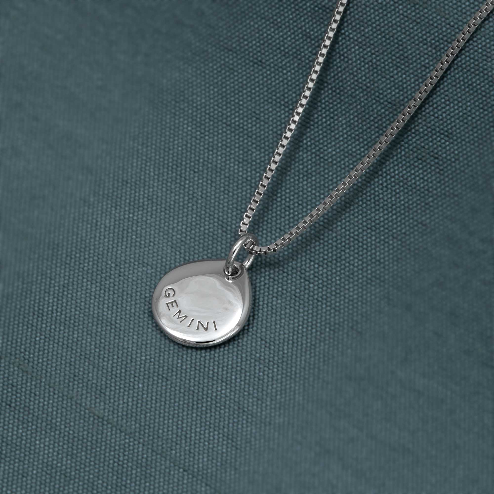 Silver Gemini Zodiac Pendant