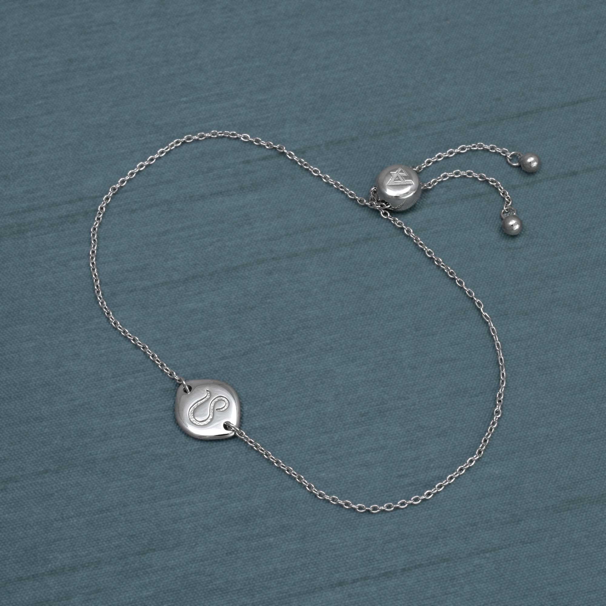 Silver Leo Zodiac Adjustable Bracelet
