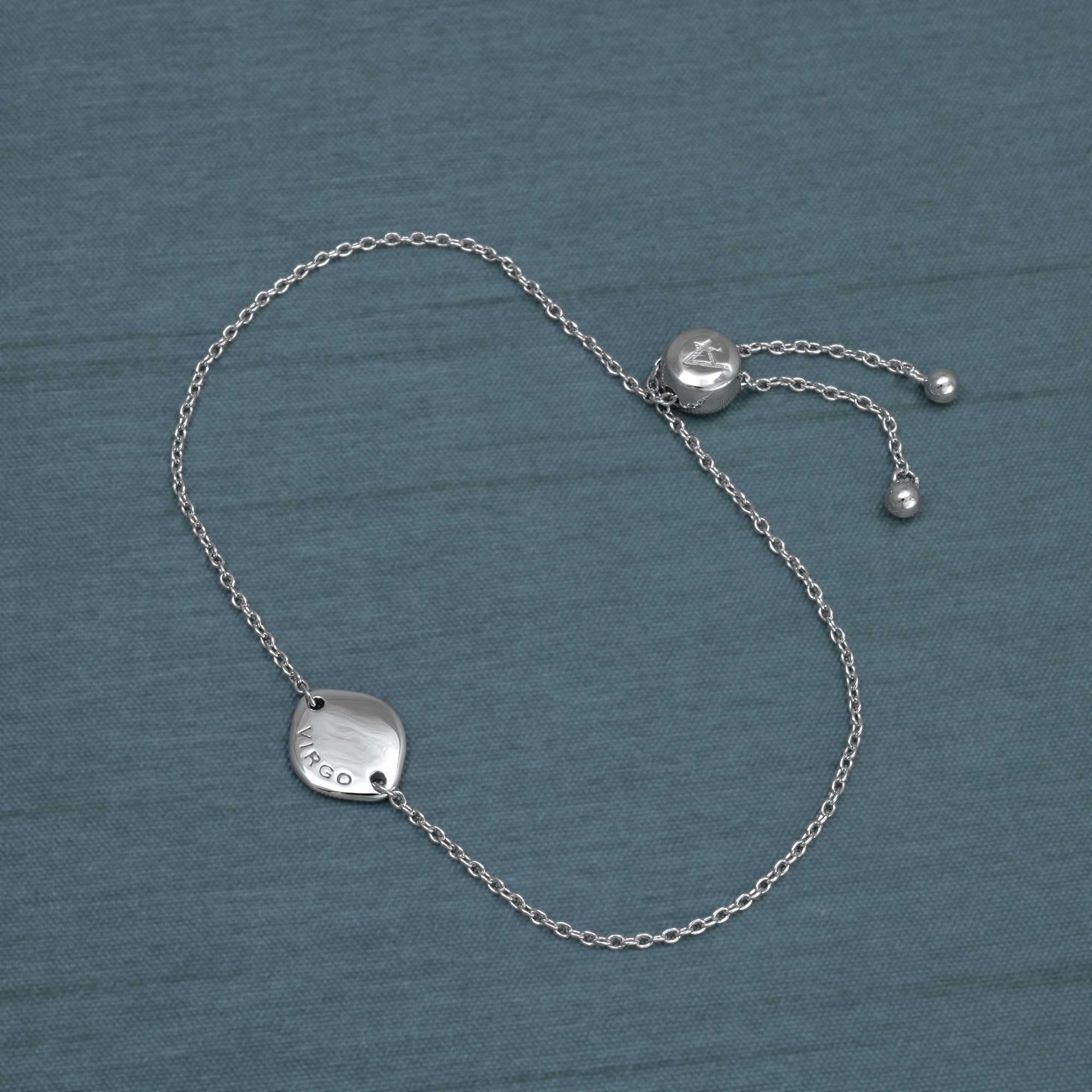 Silver Virgo Zodiac Adjustable Bracelet