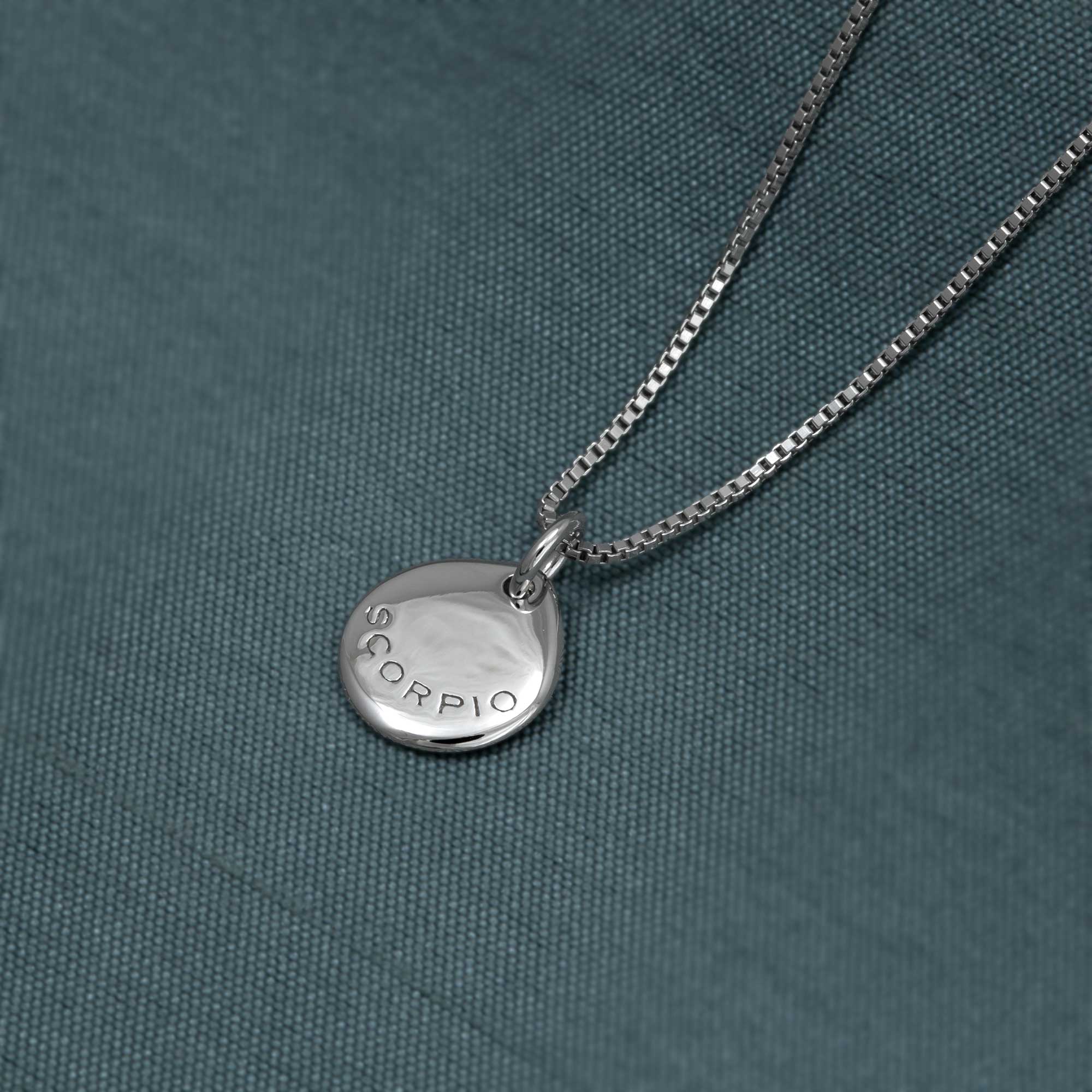 Silver Scorpio Zodiac Pendant