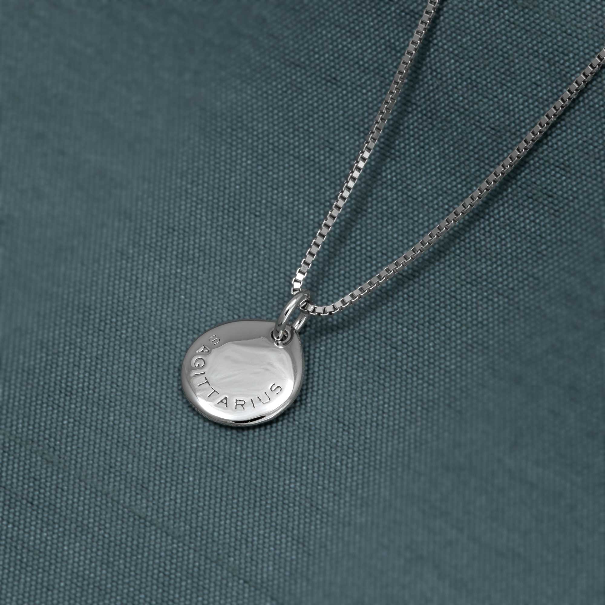 Silver Sagittarius Zodiac Pendant