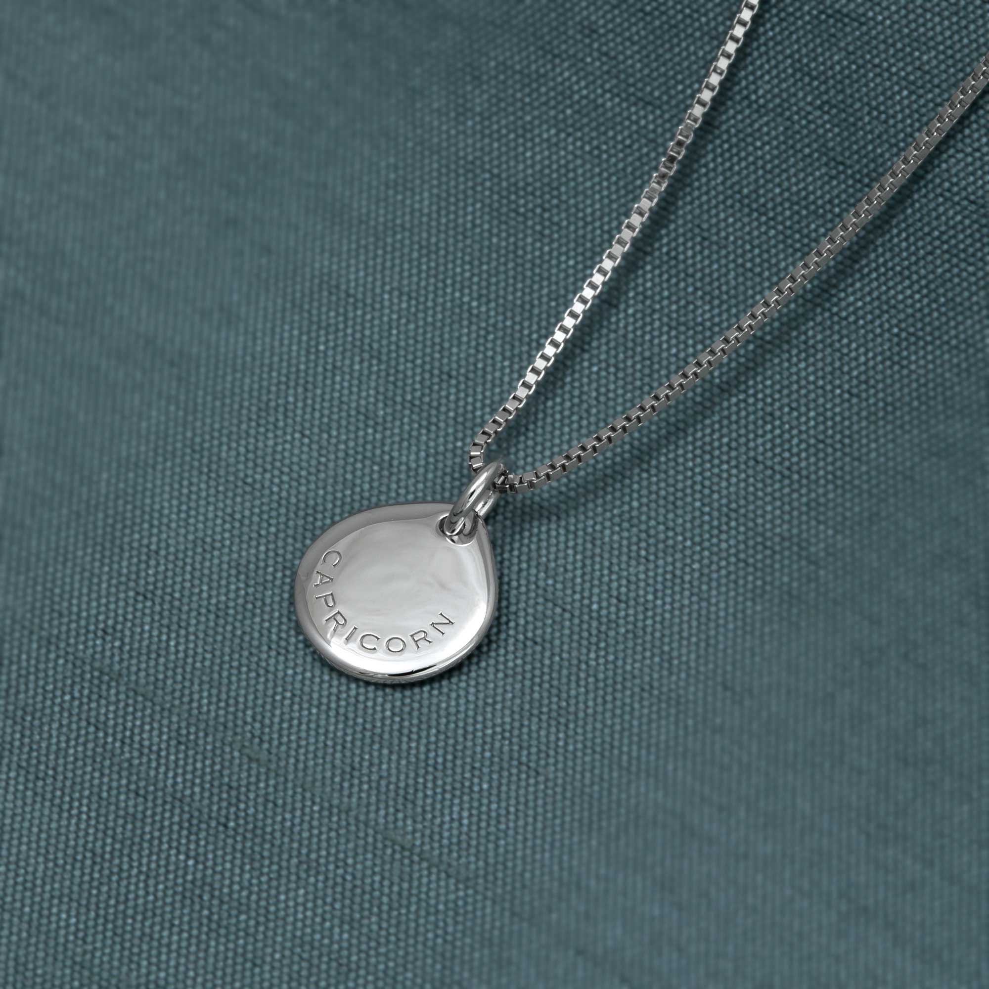 Silver Capricorn Zodiac Pendant