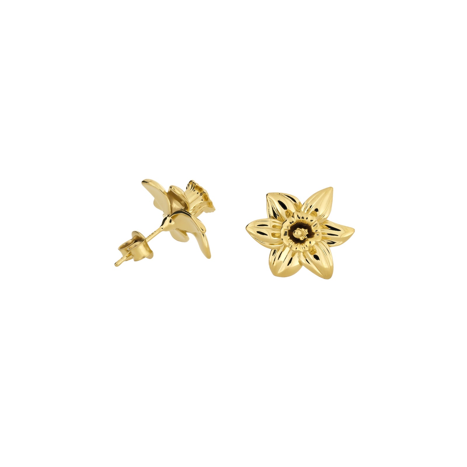 March - 9 Carat Gold Daffodil Earrings