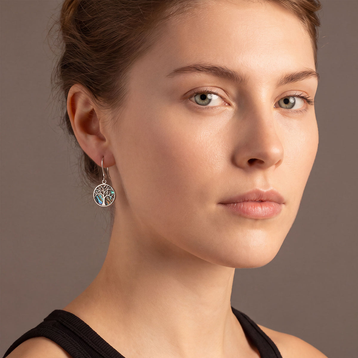 Arbor Vitae Drop Earrings with Abalone