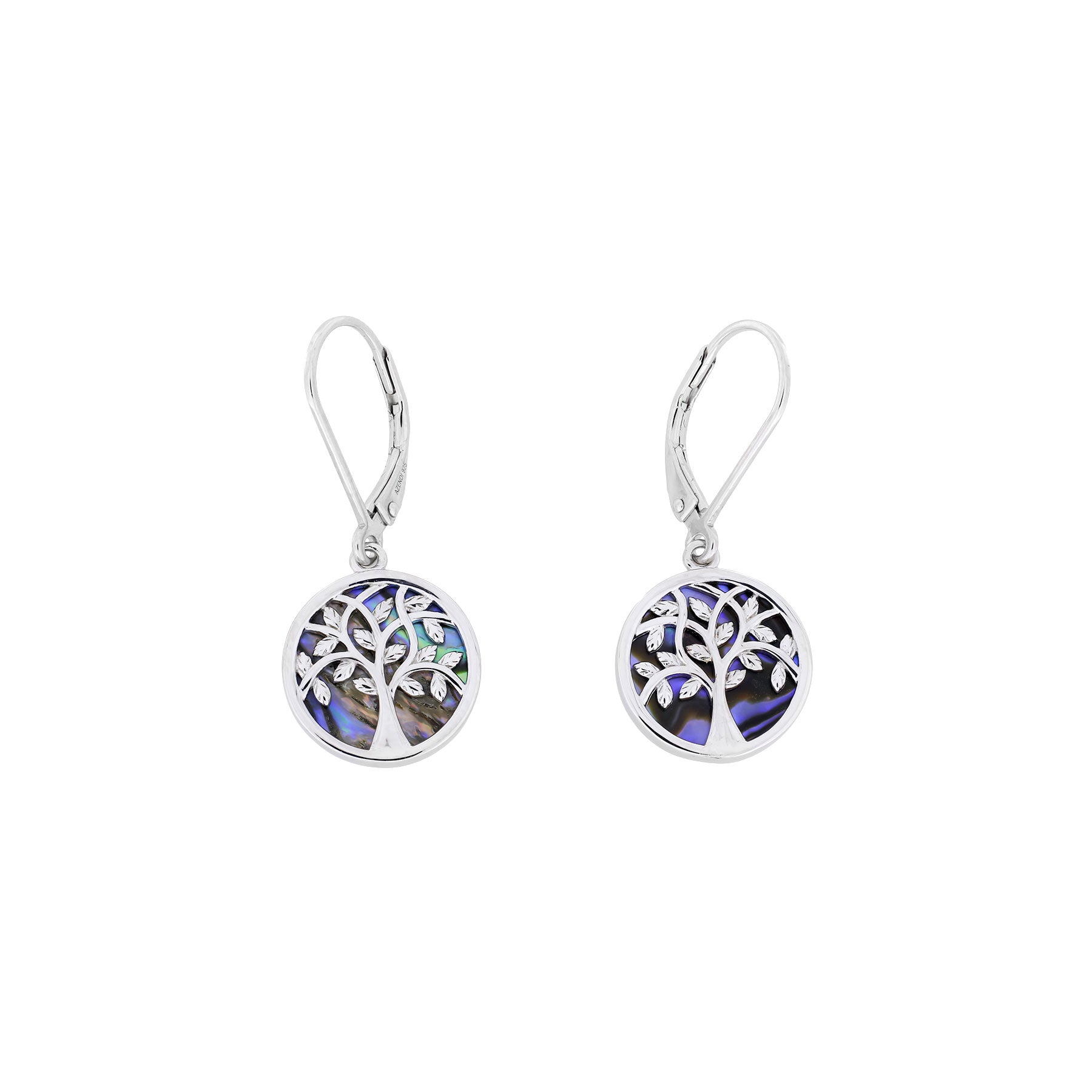 Arbor Vitae Drop Earrings with Abalone