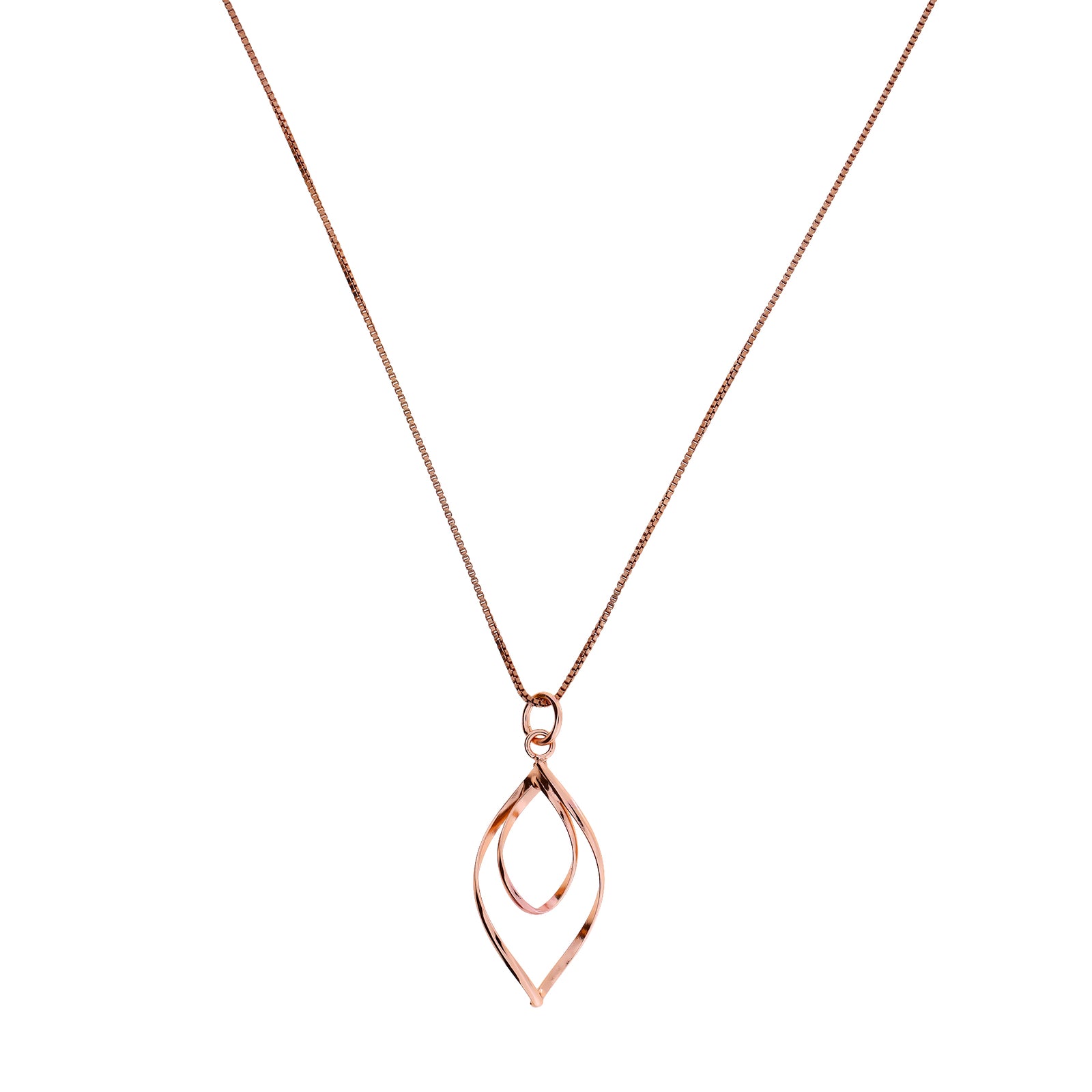 Spiral Loop Pendant - Rose Gold Vermeil