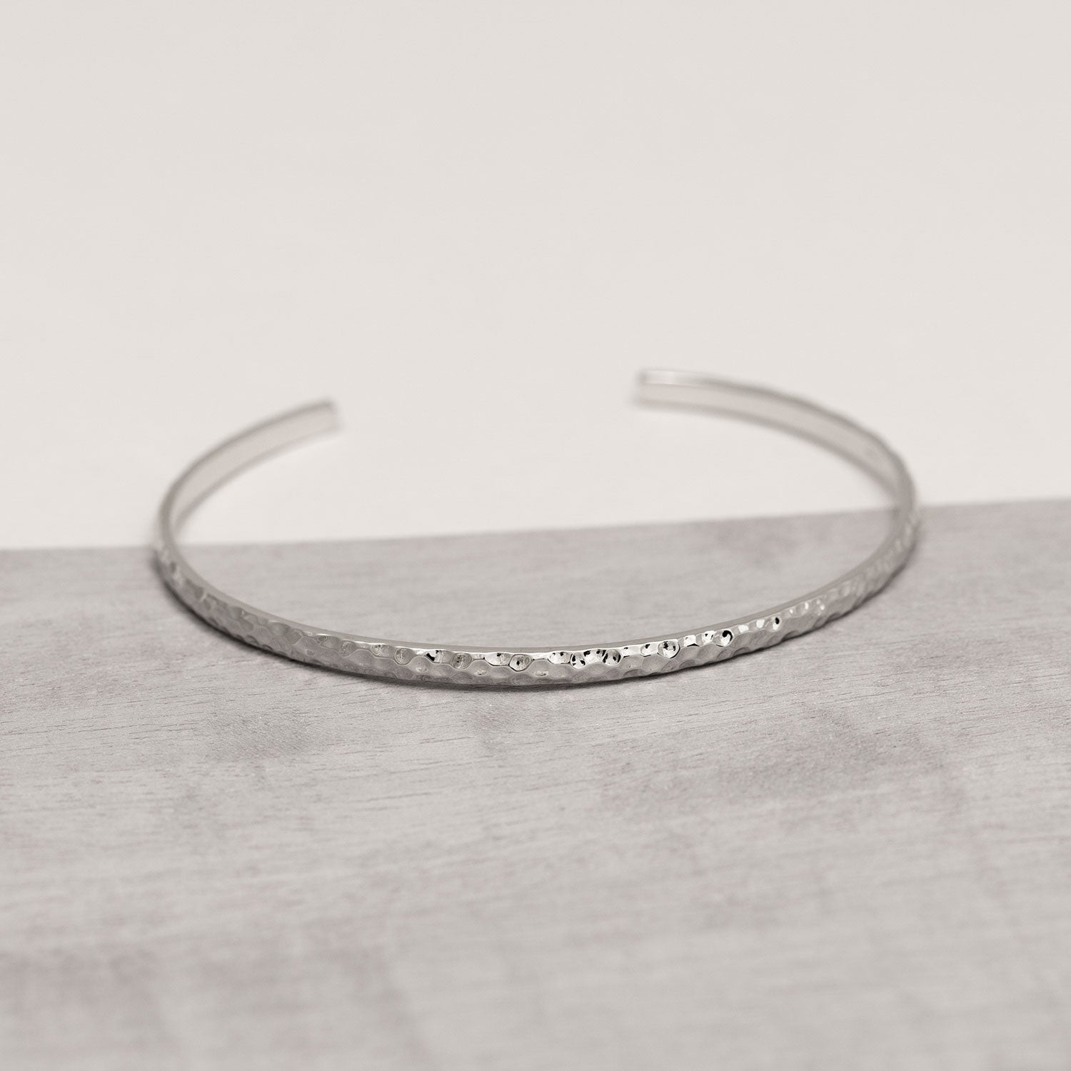 Sterling Silver Honeycomb Elements Slim Cuff