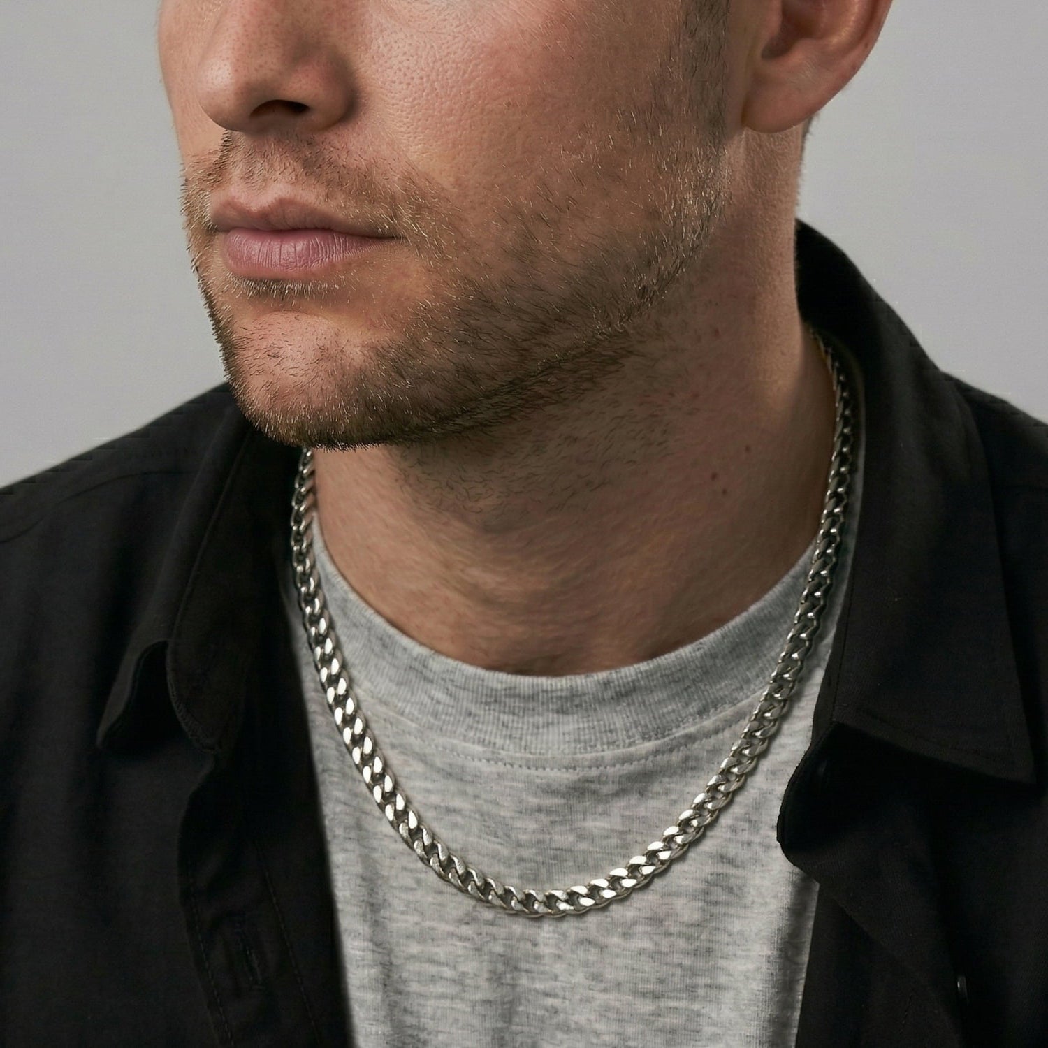 Men's Steel Curb Neck Chain