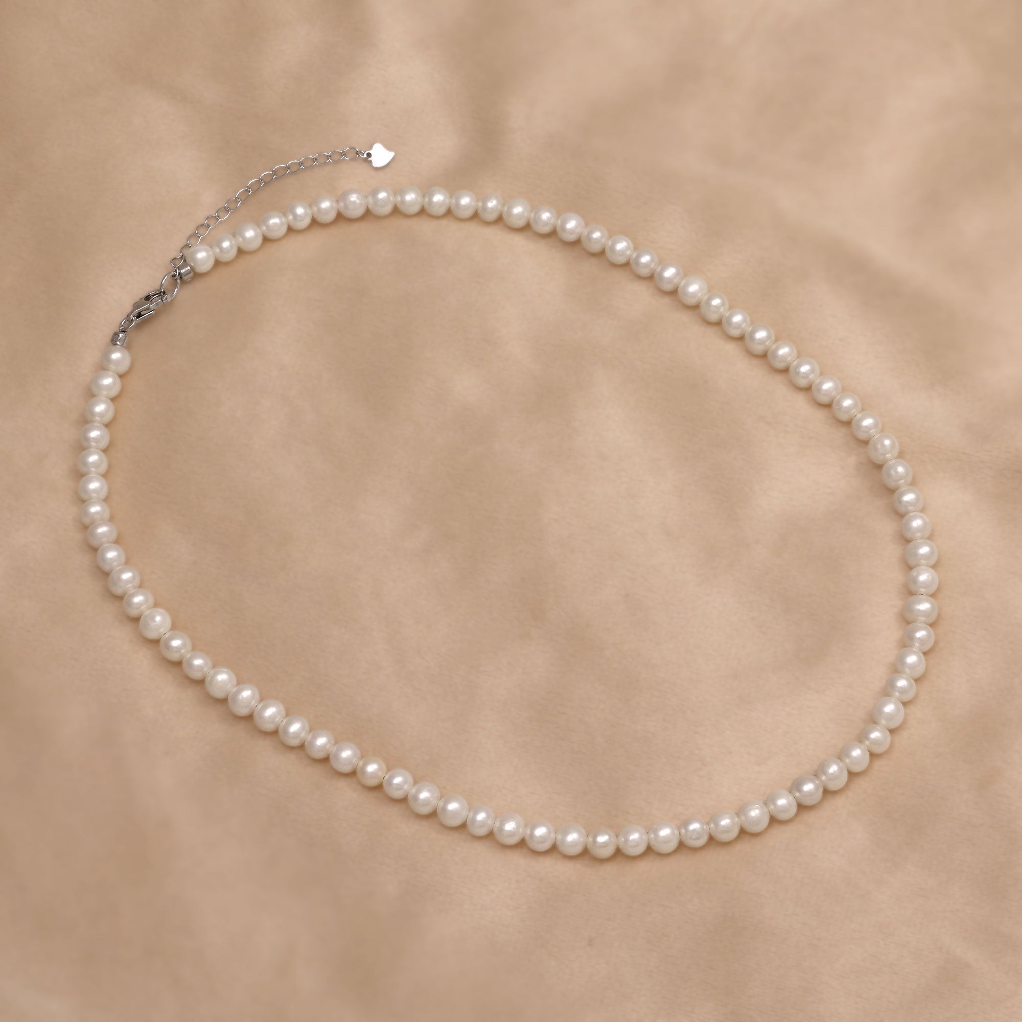 A classic string of white freshwater pearls