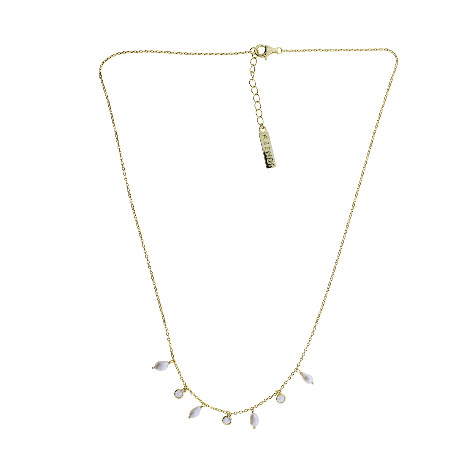 Freshwater Pearl and Cubic Zirconia Necklace